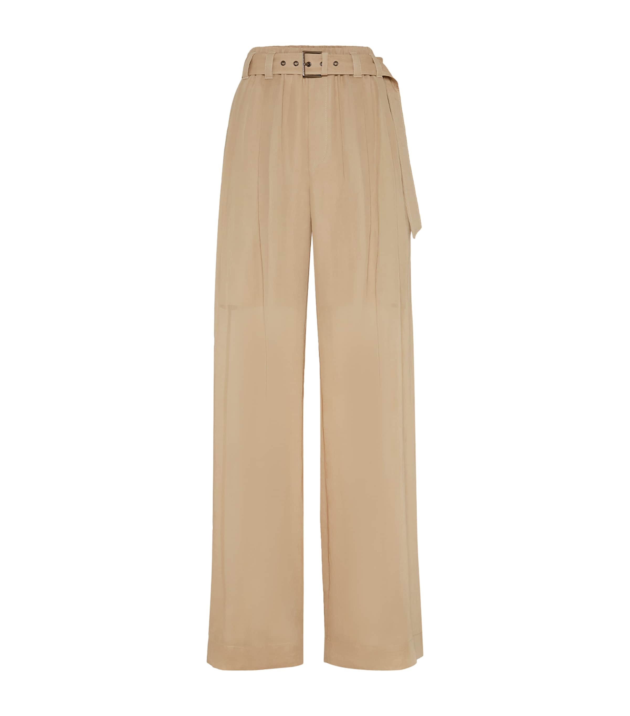 パンツ MAX MARA COTTON WIDE-LEG TROUSERS Weekend Max Mara Cotton Wide-Leg Nebbie Tailored Trousers
