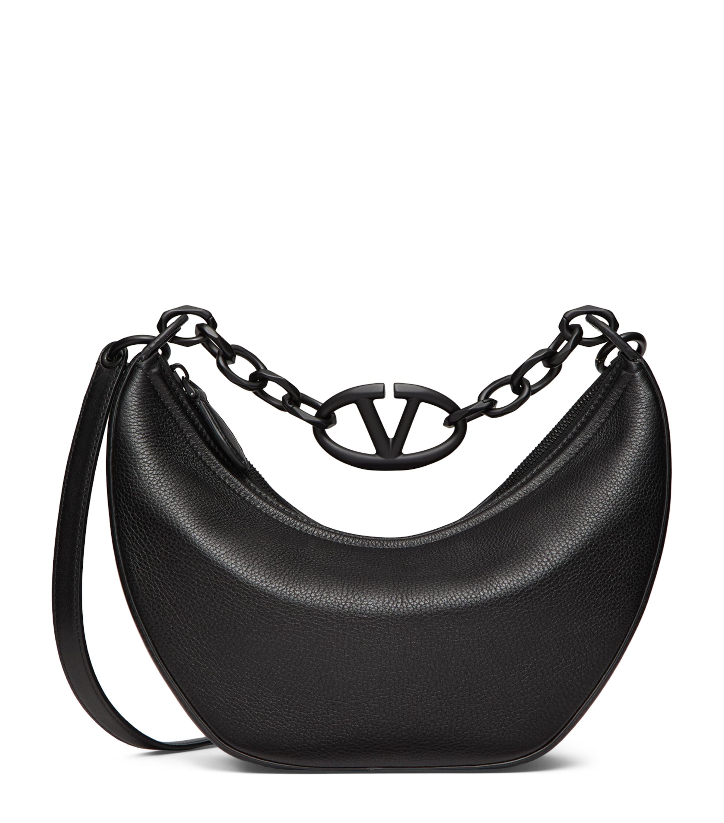 ショルダーバッグ・ポシェット Valentino Garavani Leather Medium Vlogo Shoulder Bag Valentino Garavani Medium Leather VLogo Moon Shoulder Bag