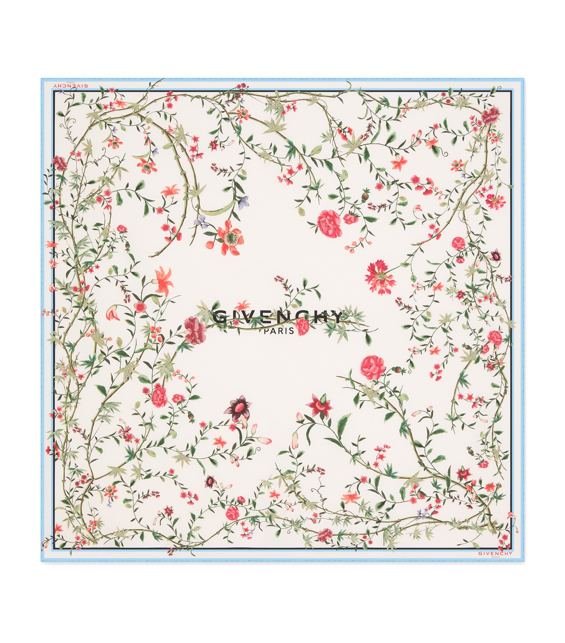 Silk Floral Square Shawl