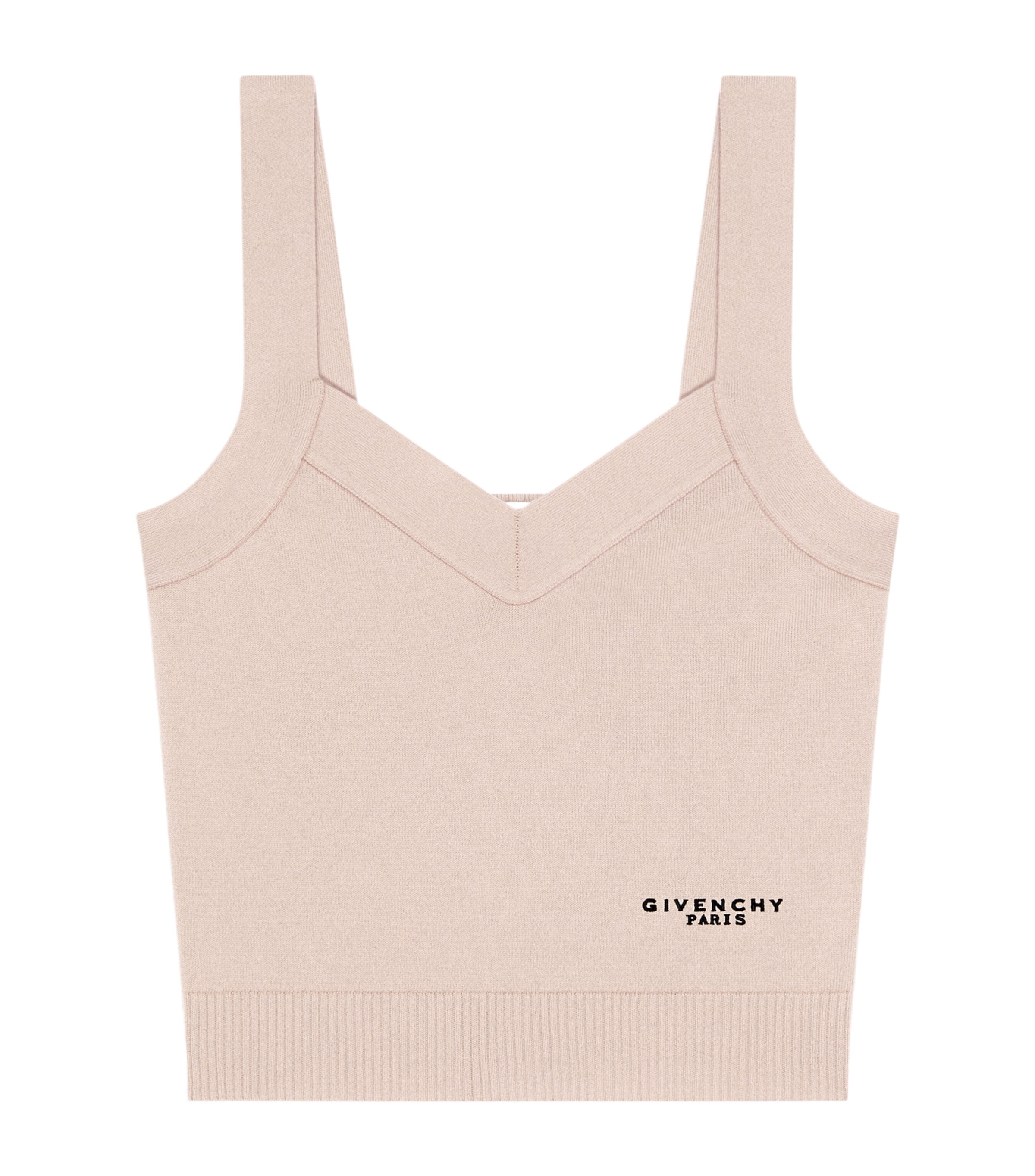 Wool-Cashmere Logo Tank Top