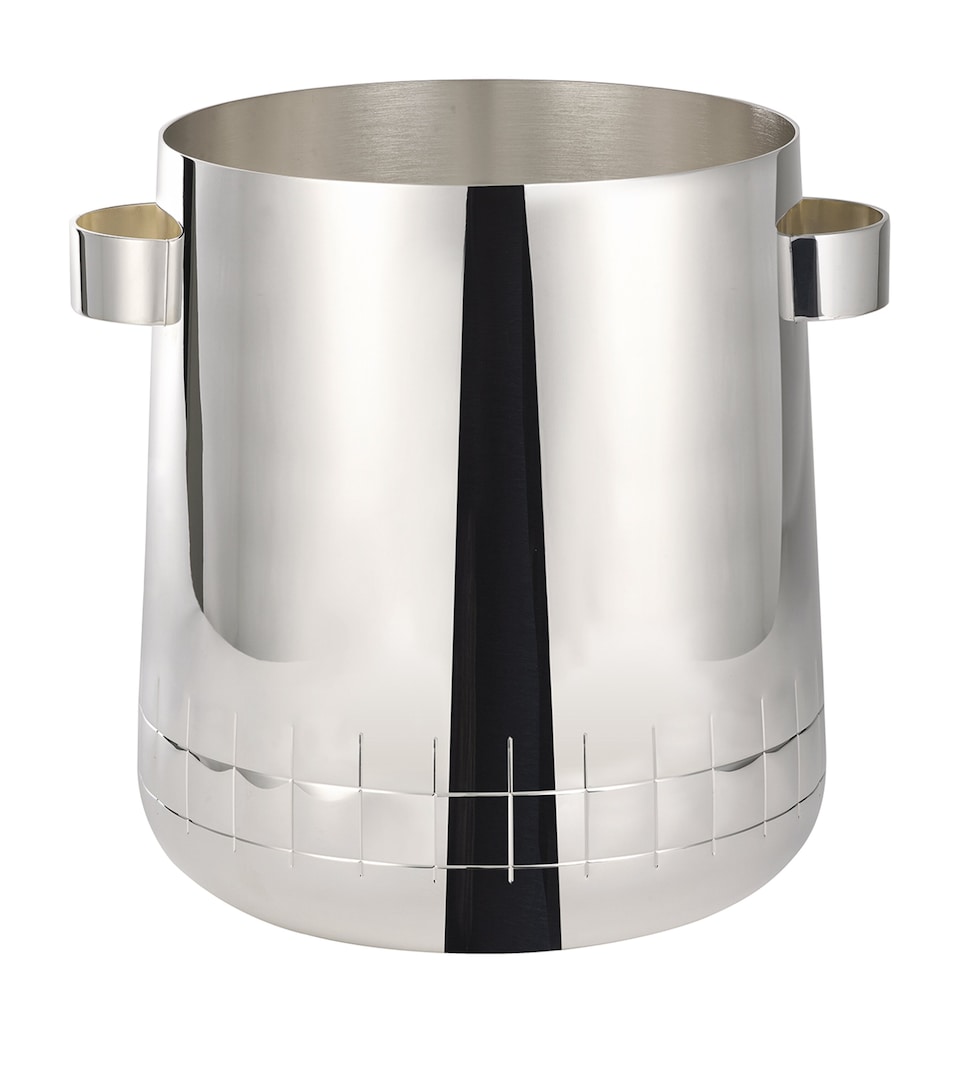 Christofle Silver-Plated Graphik Champagne Cooler Silver