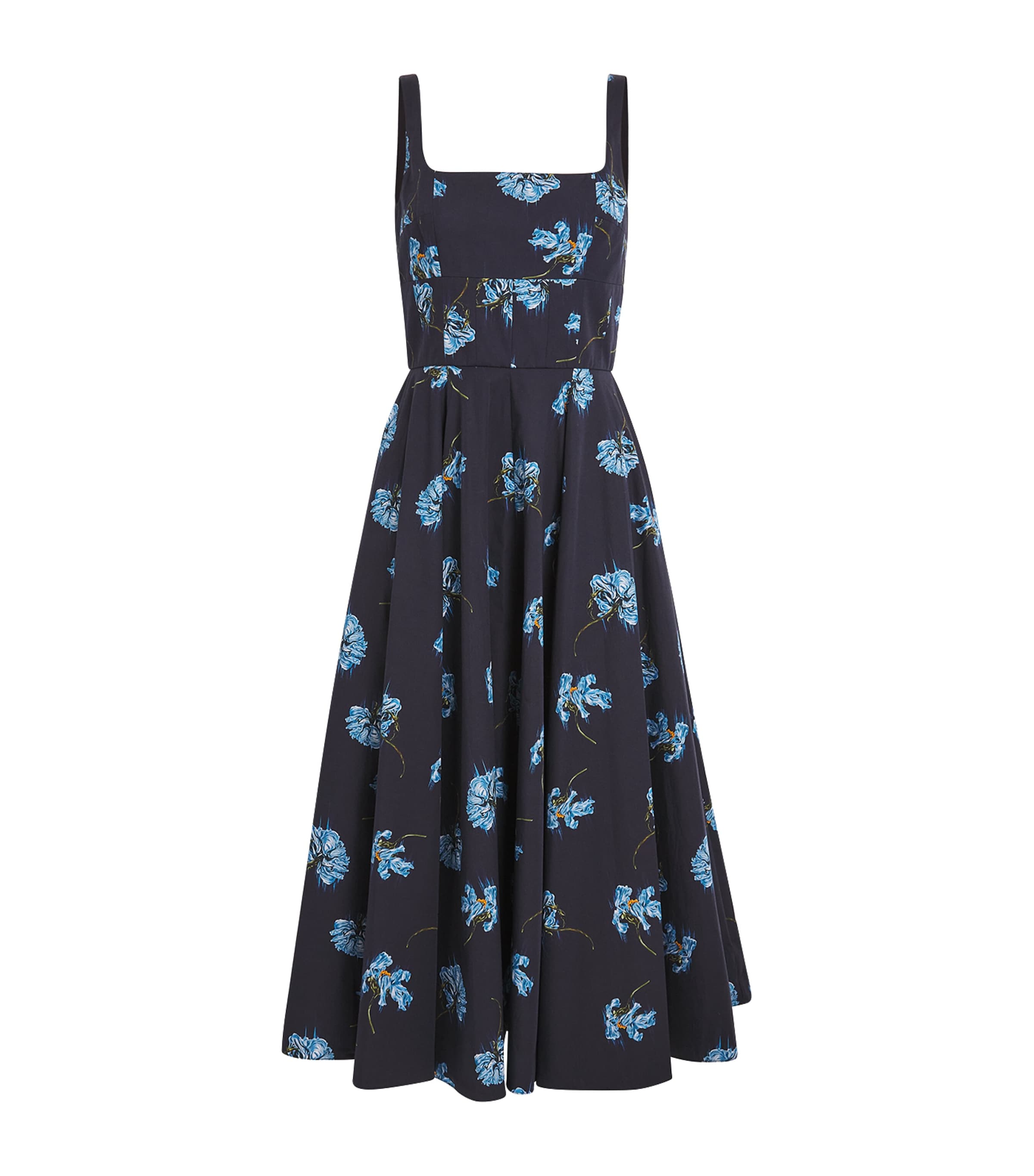 Cotton Floral Midi Dress