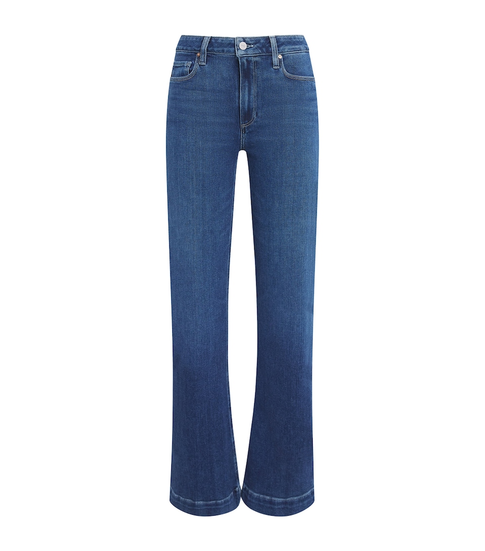 PAIGE Womens Leenah Flared Jeans Venetian Breeze