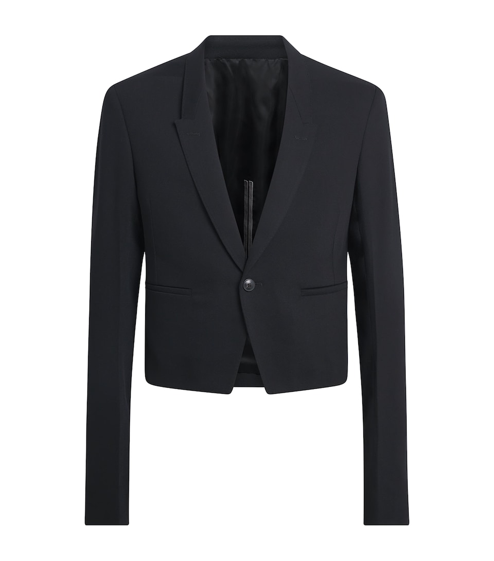 Rick Owens Mens Virgin Wool Alice Blazer Black