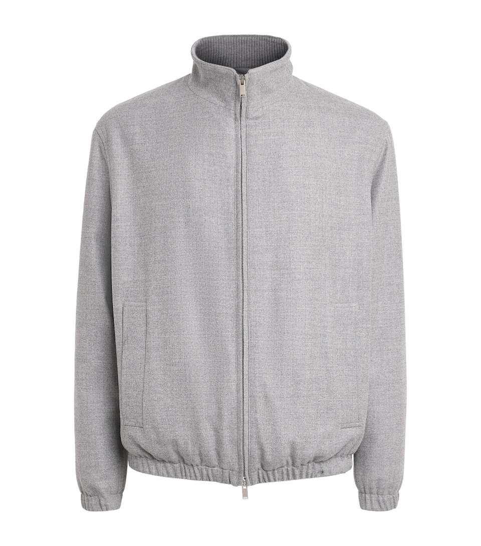 Lardini Mens Stretch-Virgin Wool Jacket Grey