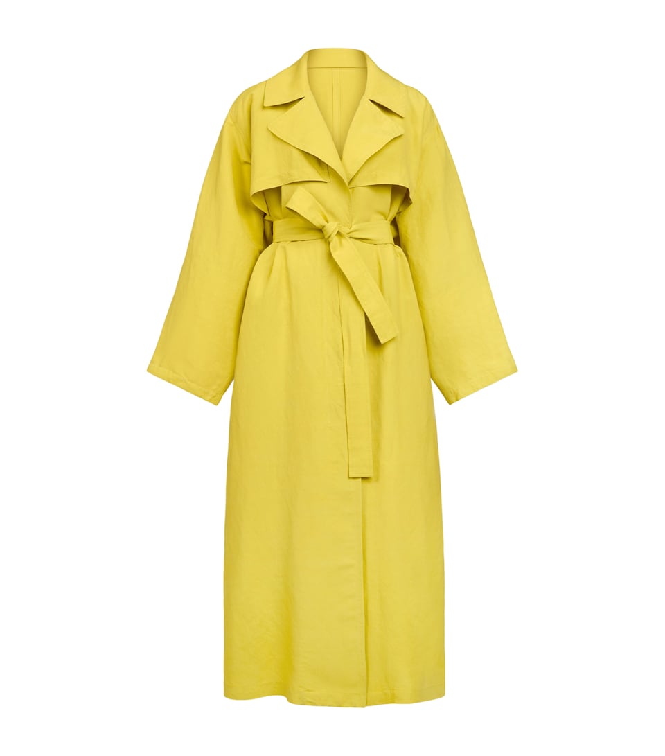 Alaïa Womens Technical Toile Trench Coat Lime