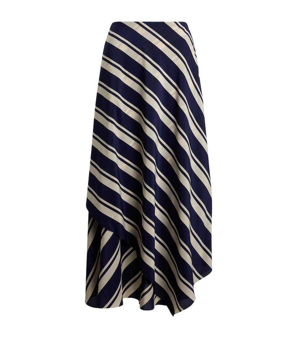 Silk Tilda Striped Maxi Skirt