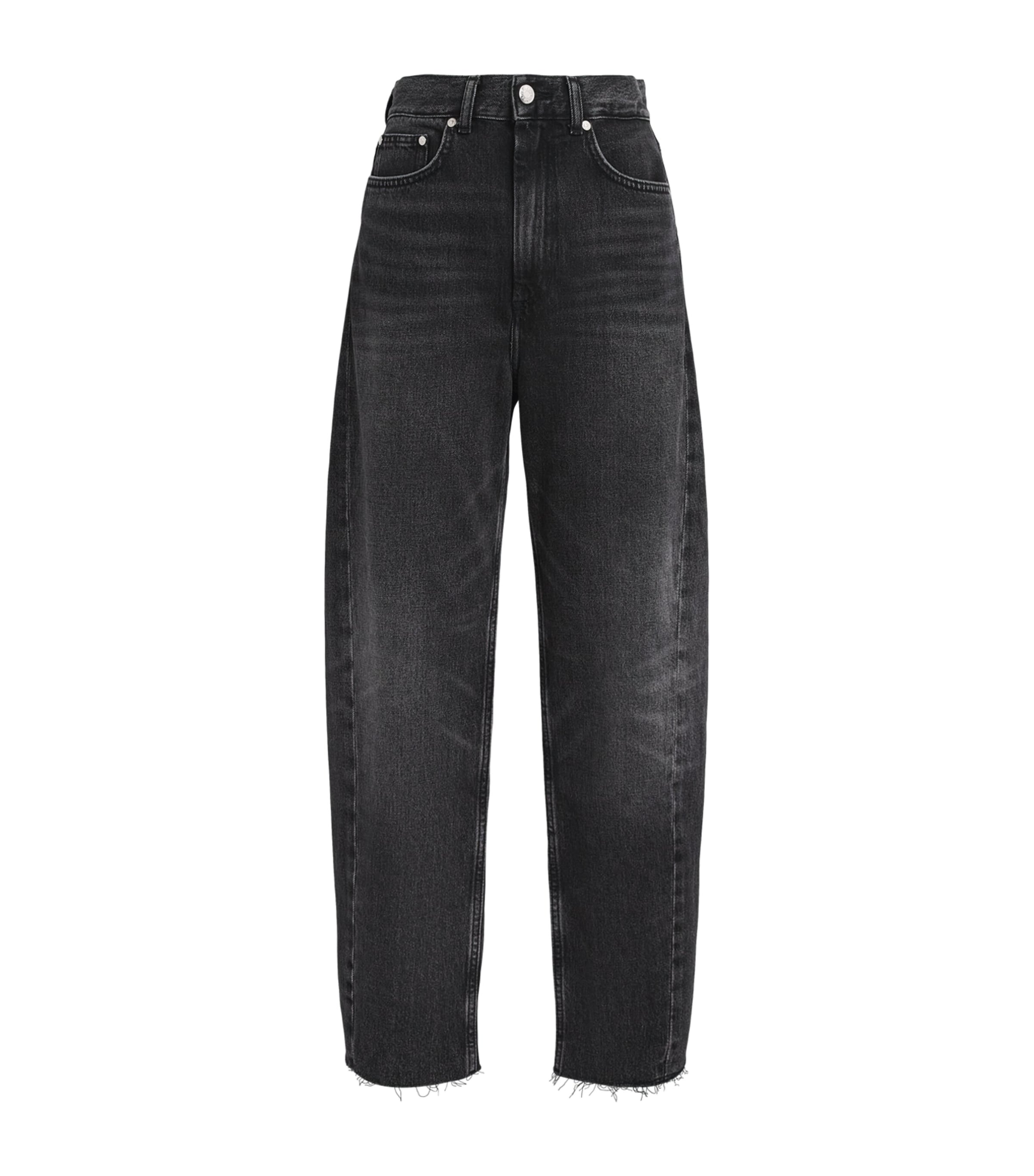 Sandro Paris Womens Barrel Jeans Dark Grey