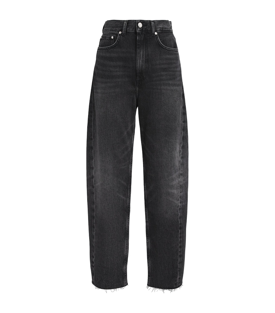 Sandro Paris Womens Barrel Jeans Dark Grey