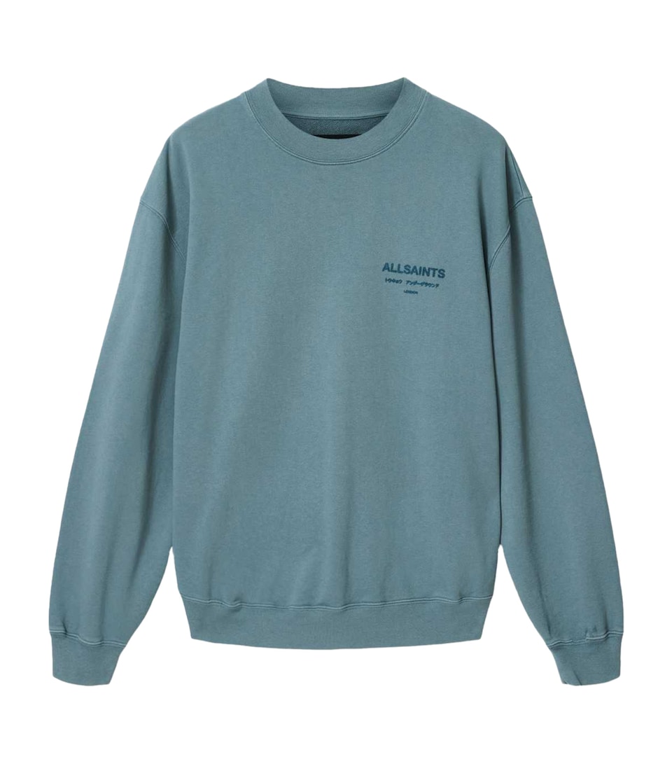 AllSaints Mens Xander Sweatshirt Lunar Blue