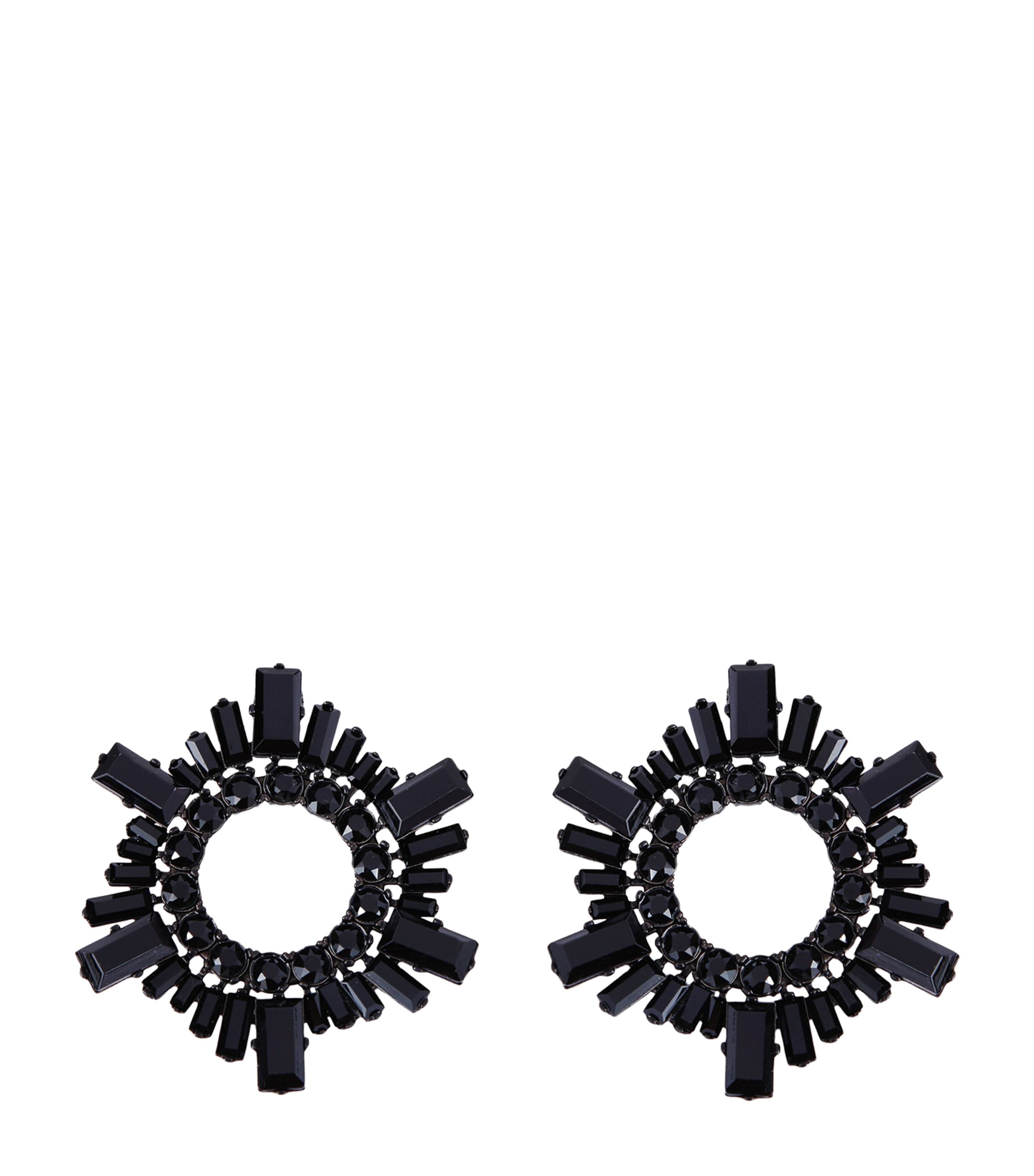 ピアス AMINA MUADDI Earring (ASTRAEARRINGS WHITE) Iris Earring White Crystals And Silver Base