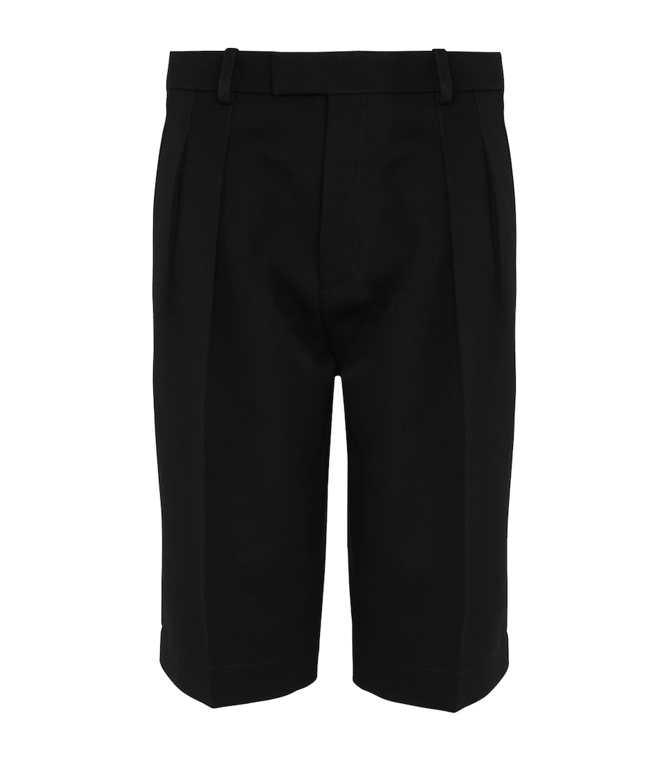 Saint Laurent Womens Wool Tailored Shorts