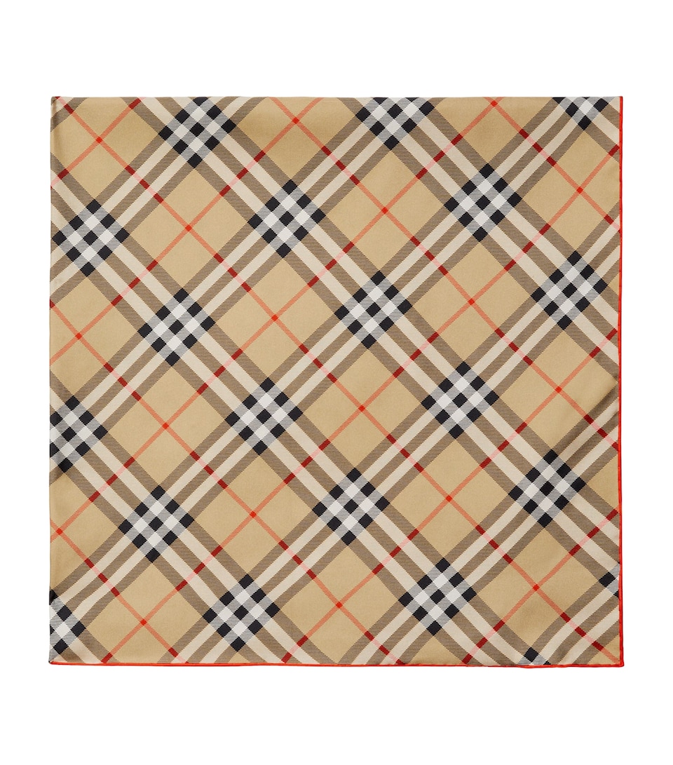 Silk Check Scarf