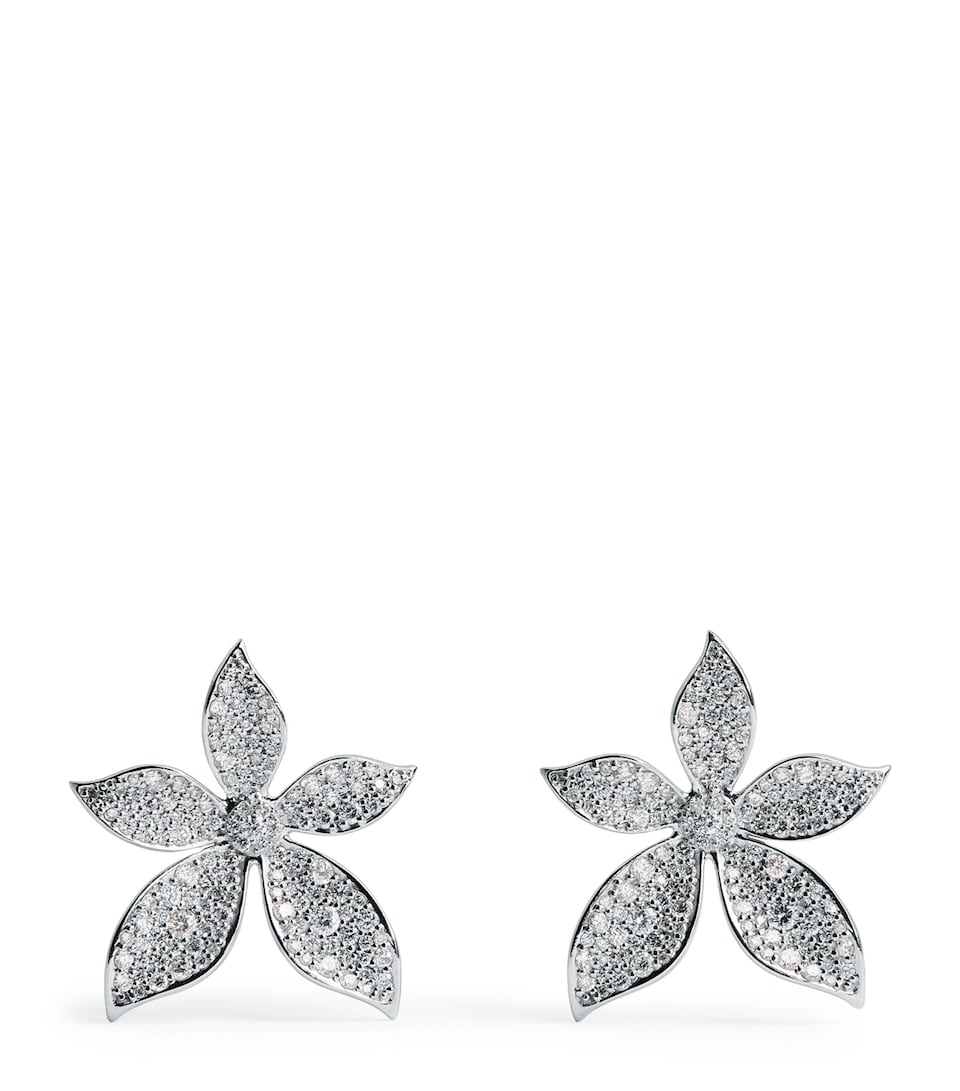 White Gold and Diamond Secret Garden Gloria Earrings