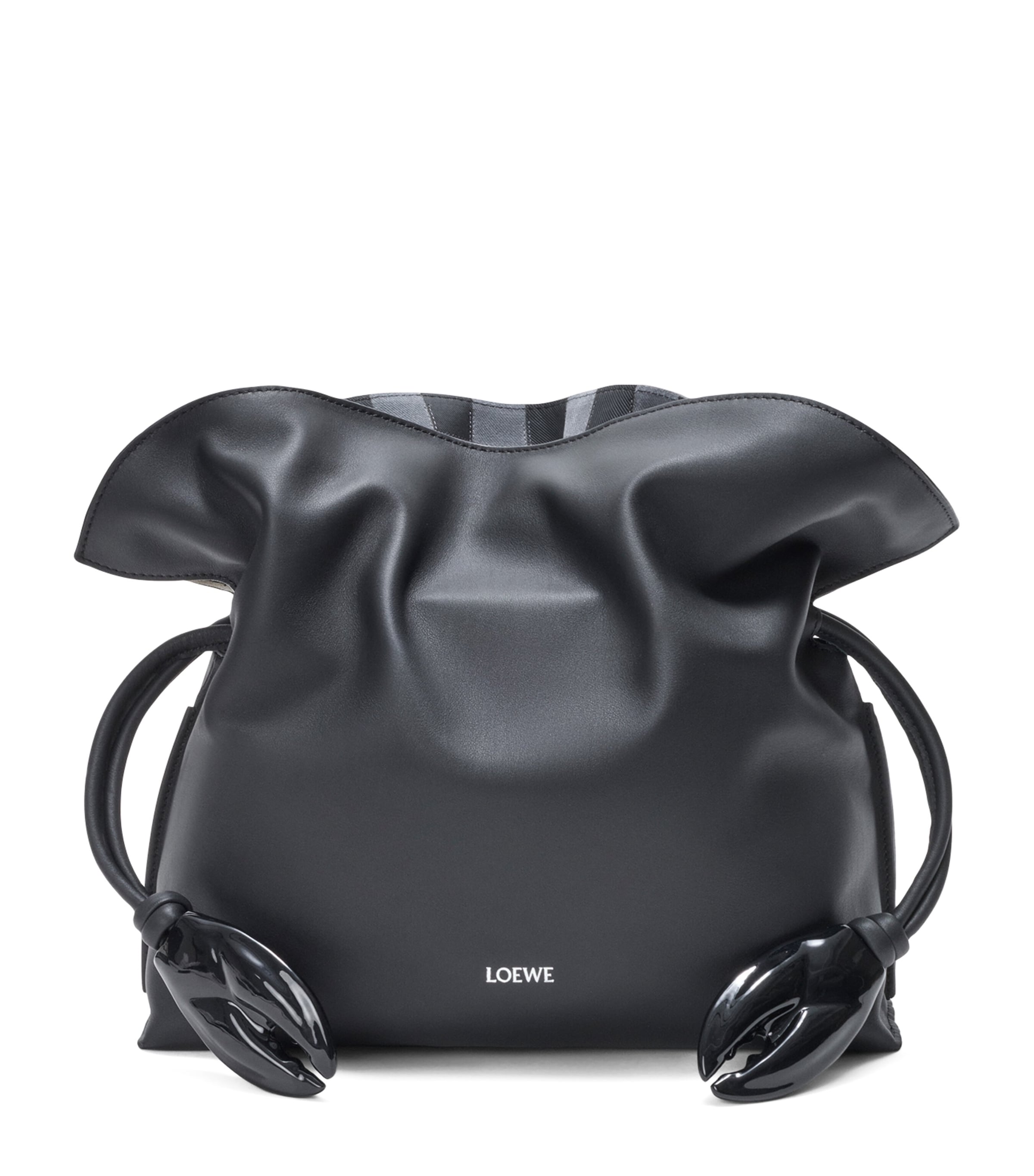LOEWE x Cosima Von Bonin Medium Leather Flamenco Clutch Bag Black/multicolor