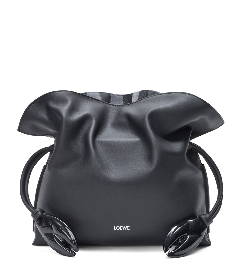 LOEWE x Cosima Von Bonin Medium Leather Flamenco Clutch Bag Black/multicolor