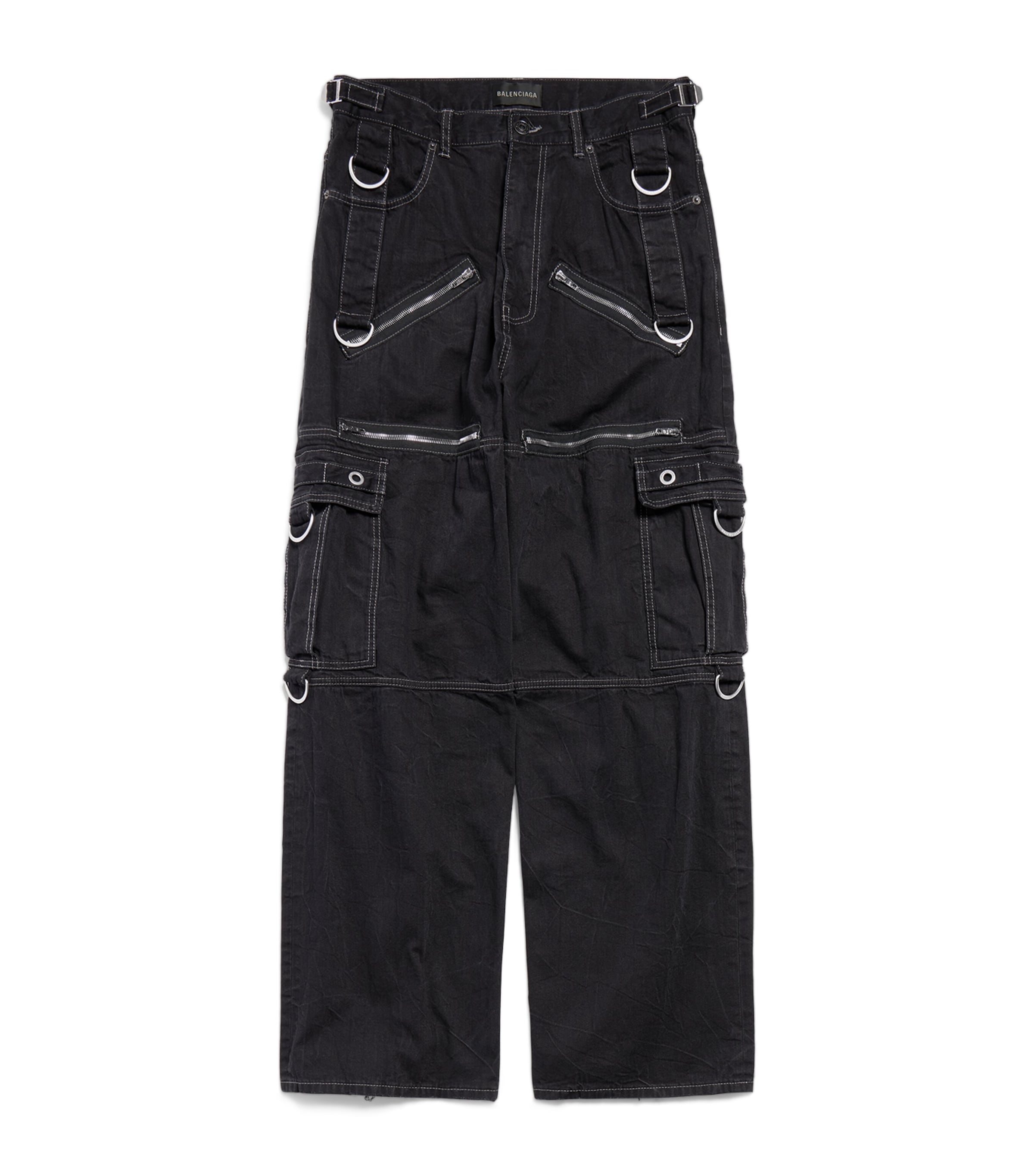 Denim D-Ring Cargo Trousers
