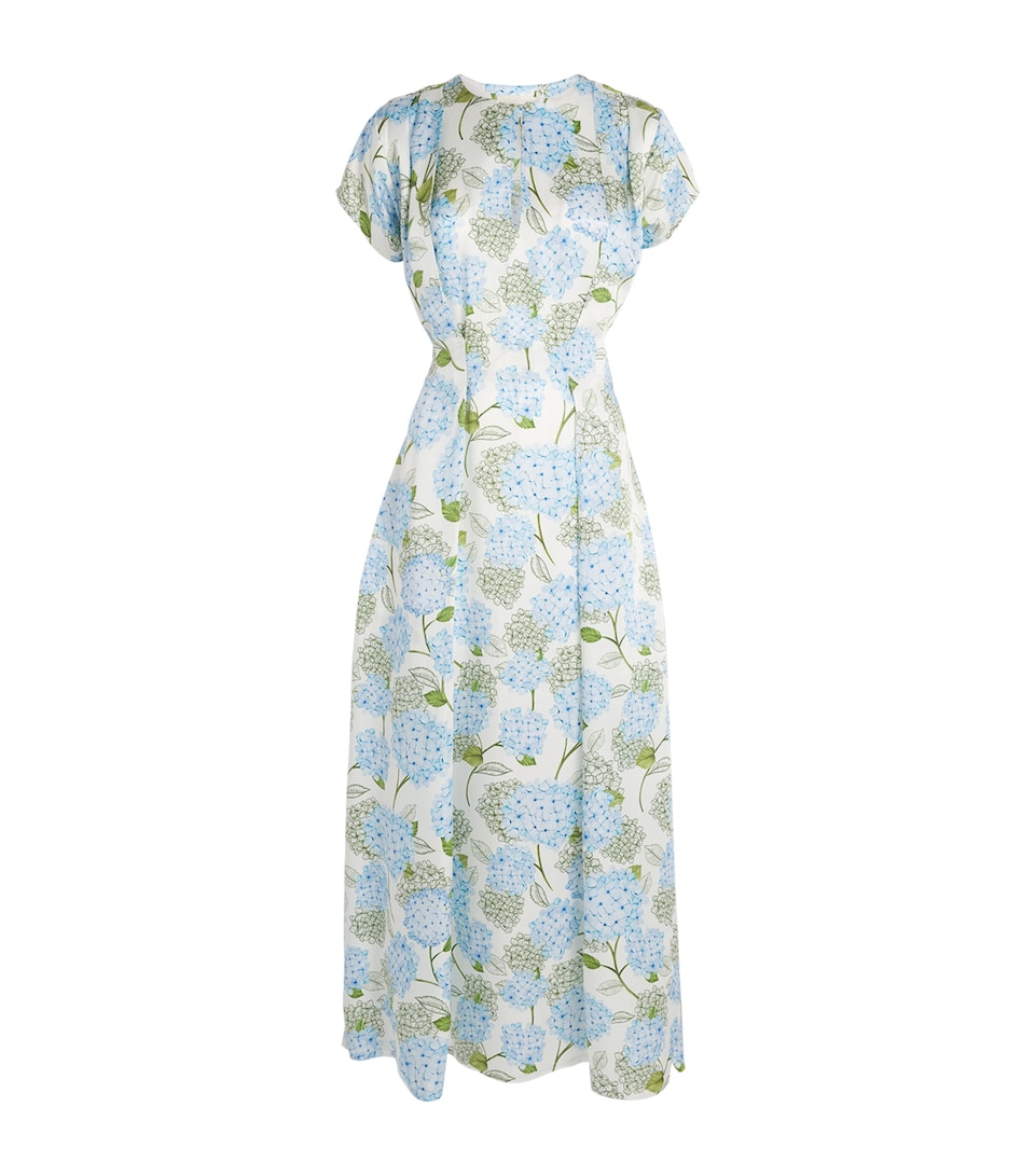 Verandah Womens Hydrangea Maxi Dress Iv & Blue Hydr Big