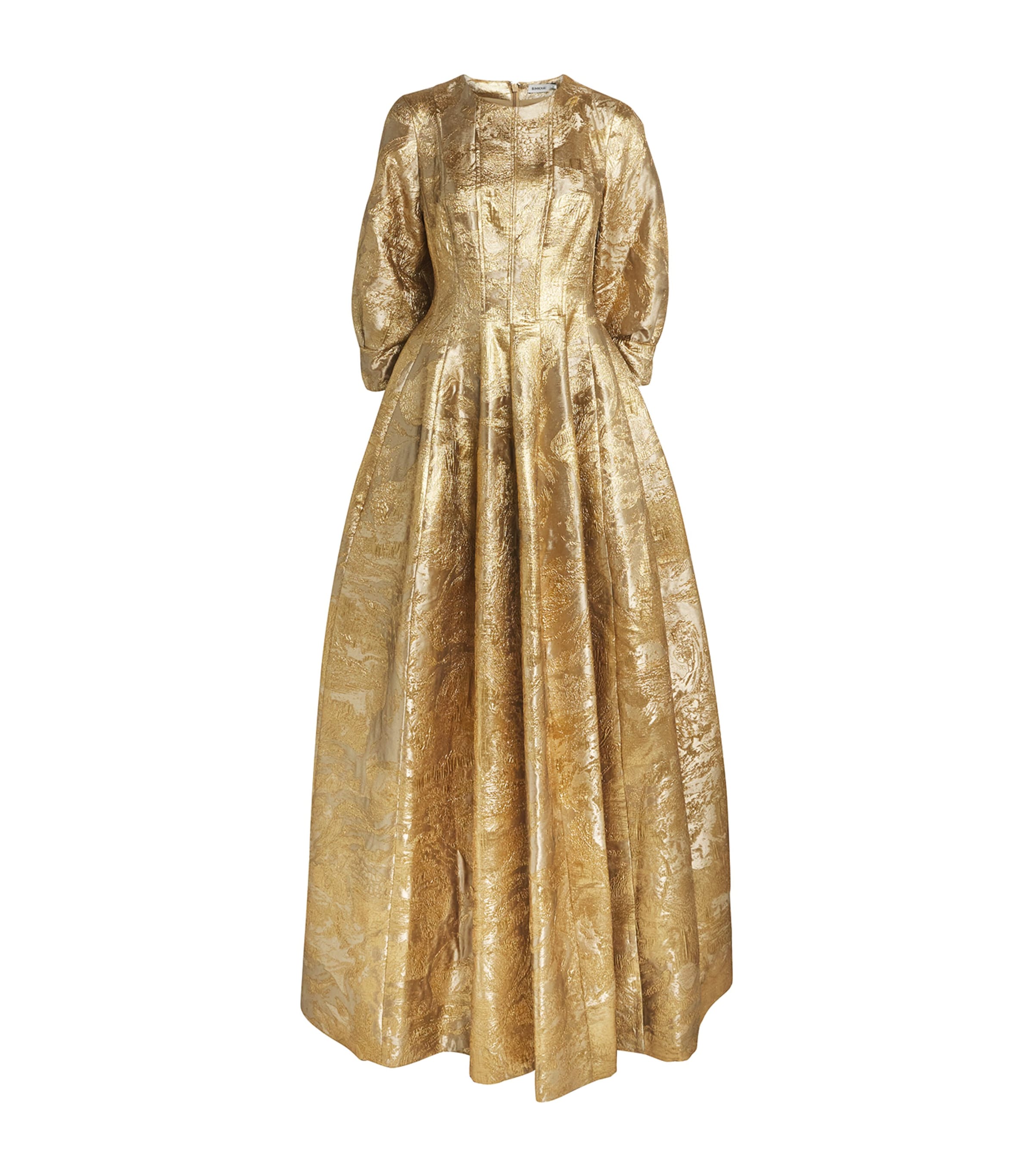 Metallic Jacquard Claravelle Gown