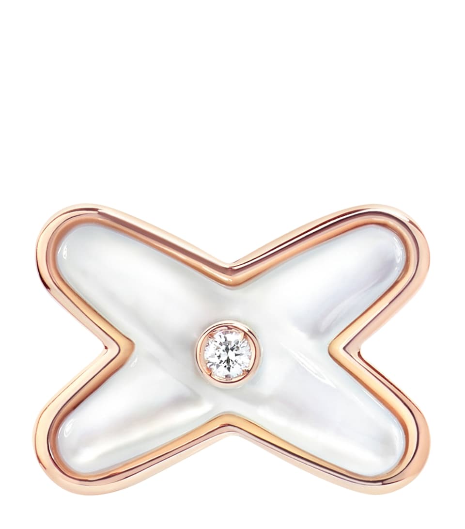 Rose Gold, Diamond and Mother-of-Pearl Jeux de Liens Single Earring
