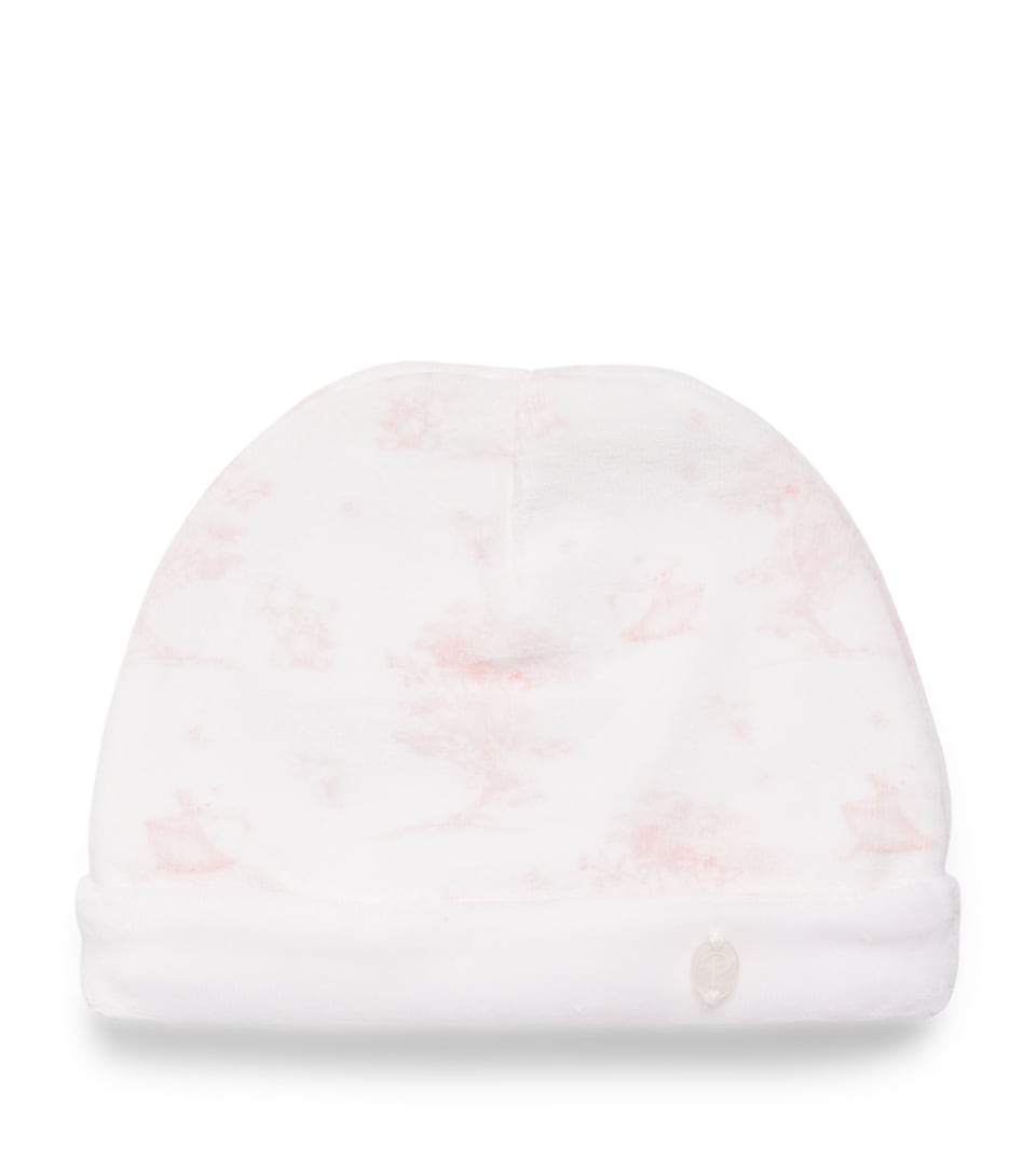 Patachou Toile Print Beanie Pink