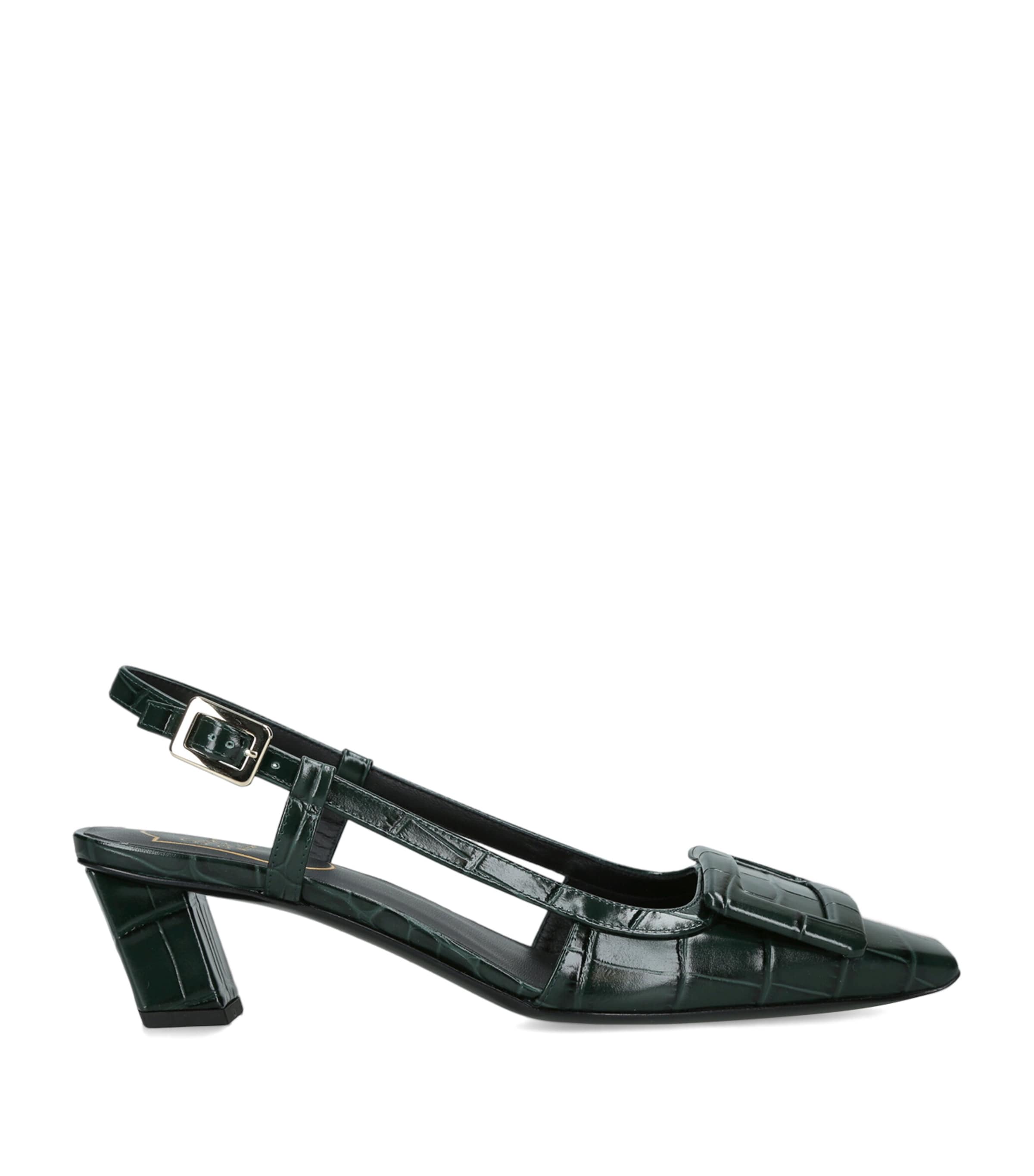Roger Vivier Belle Vivier Slingback Pumps 45 Dark Green