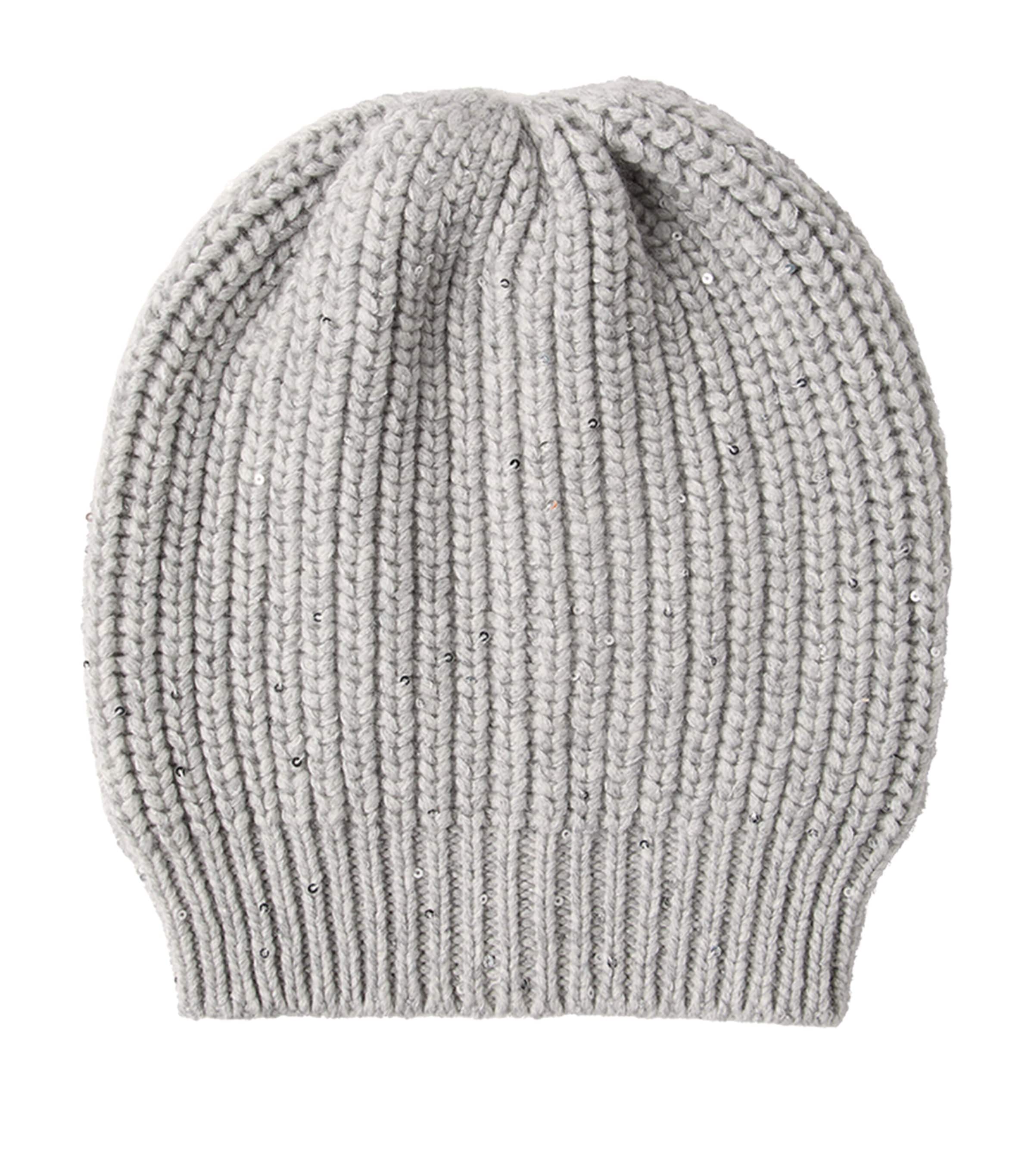 Brunello Cucinelli Silk-Cashmere Embellished Beanie