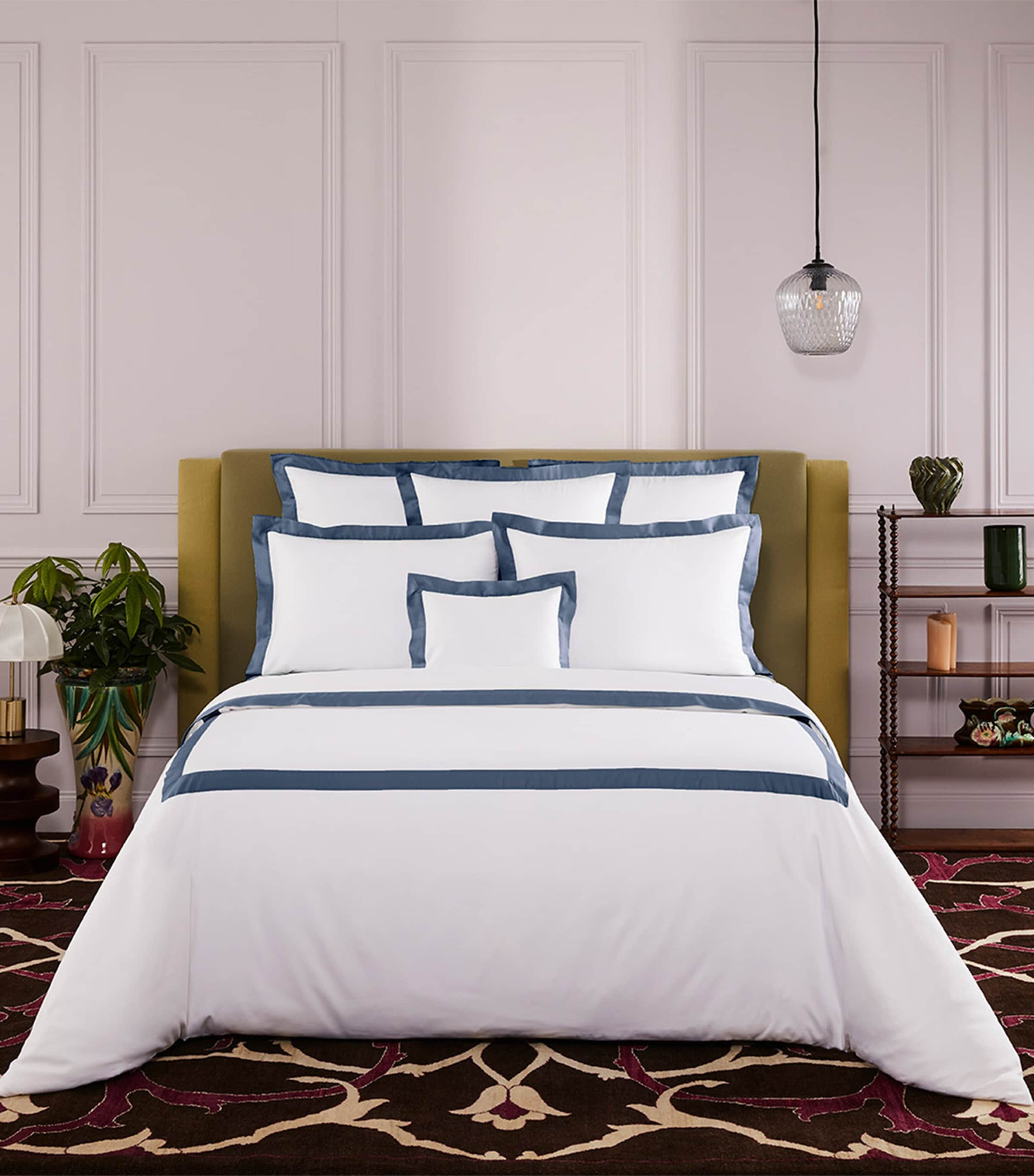 Yves Delorme Linea Double Flat Sheet (240cm x 295cm) Outremer