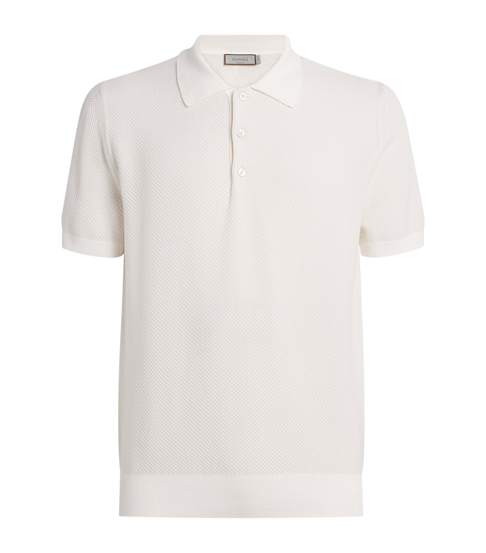 Cotton Micro-Jacquard Polo Shirt
