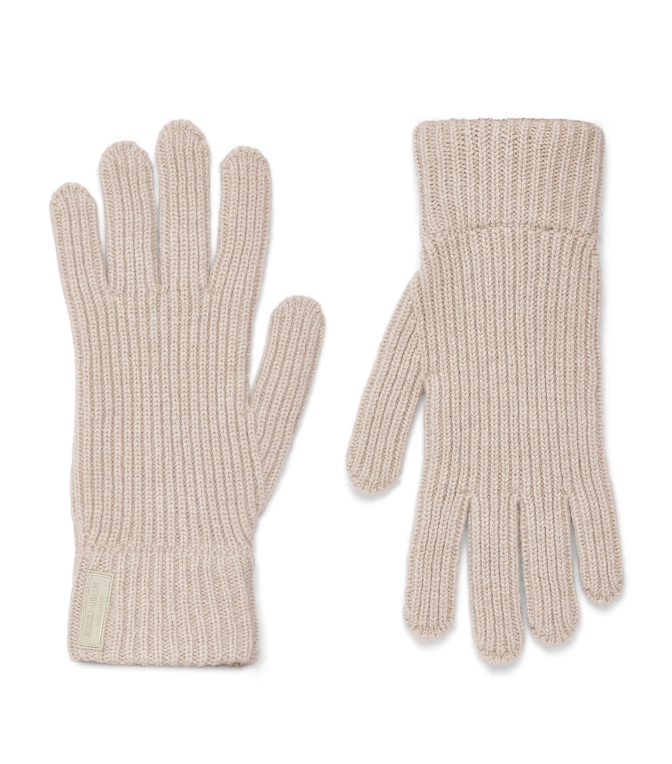 Giorgio Armani Cashmere Ribbed Gloves