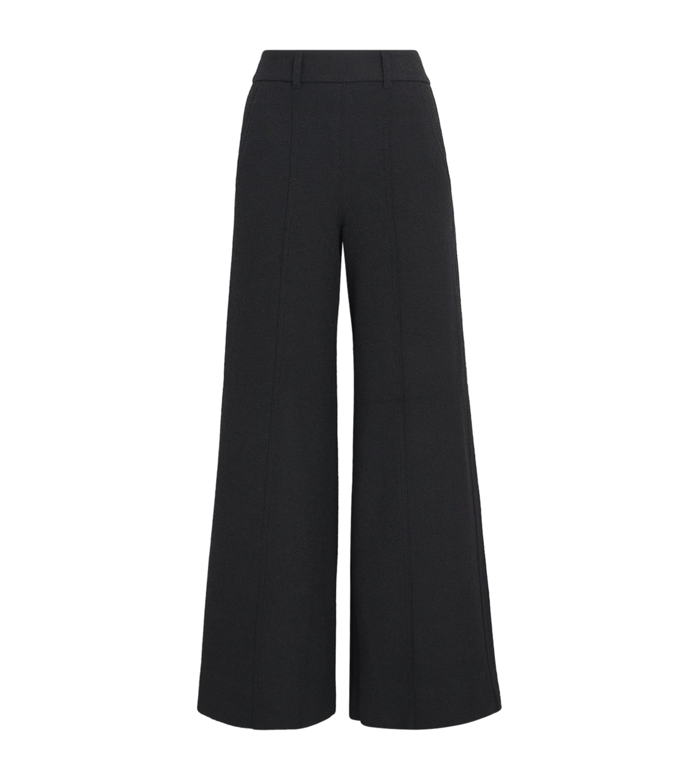 ME+EM Womens Wide-Leg Trousers Black