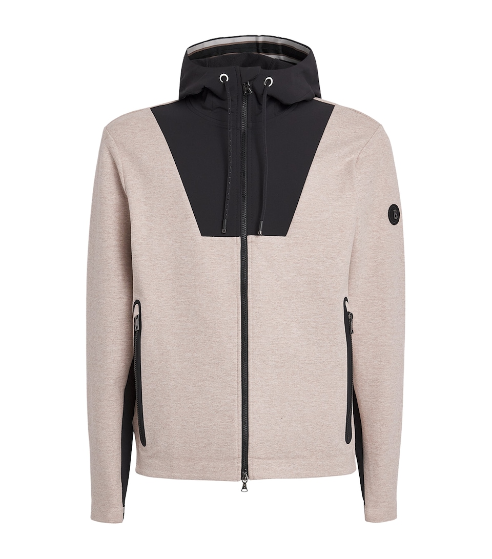 Bogner Mens Zip-Up Jannis Hoodie Biscuit