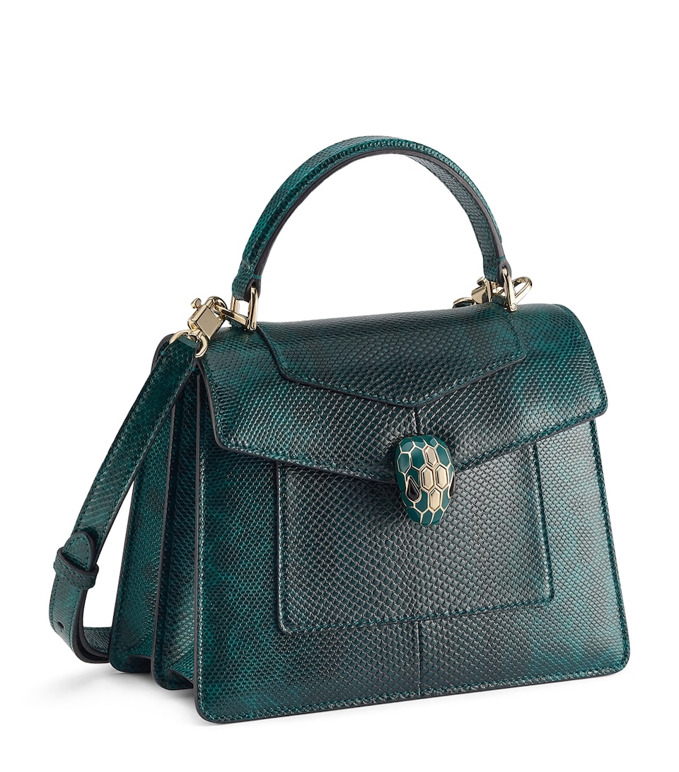 Karung Leather Serpenti Forever Top-Handle Bag