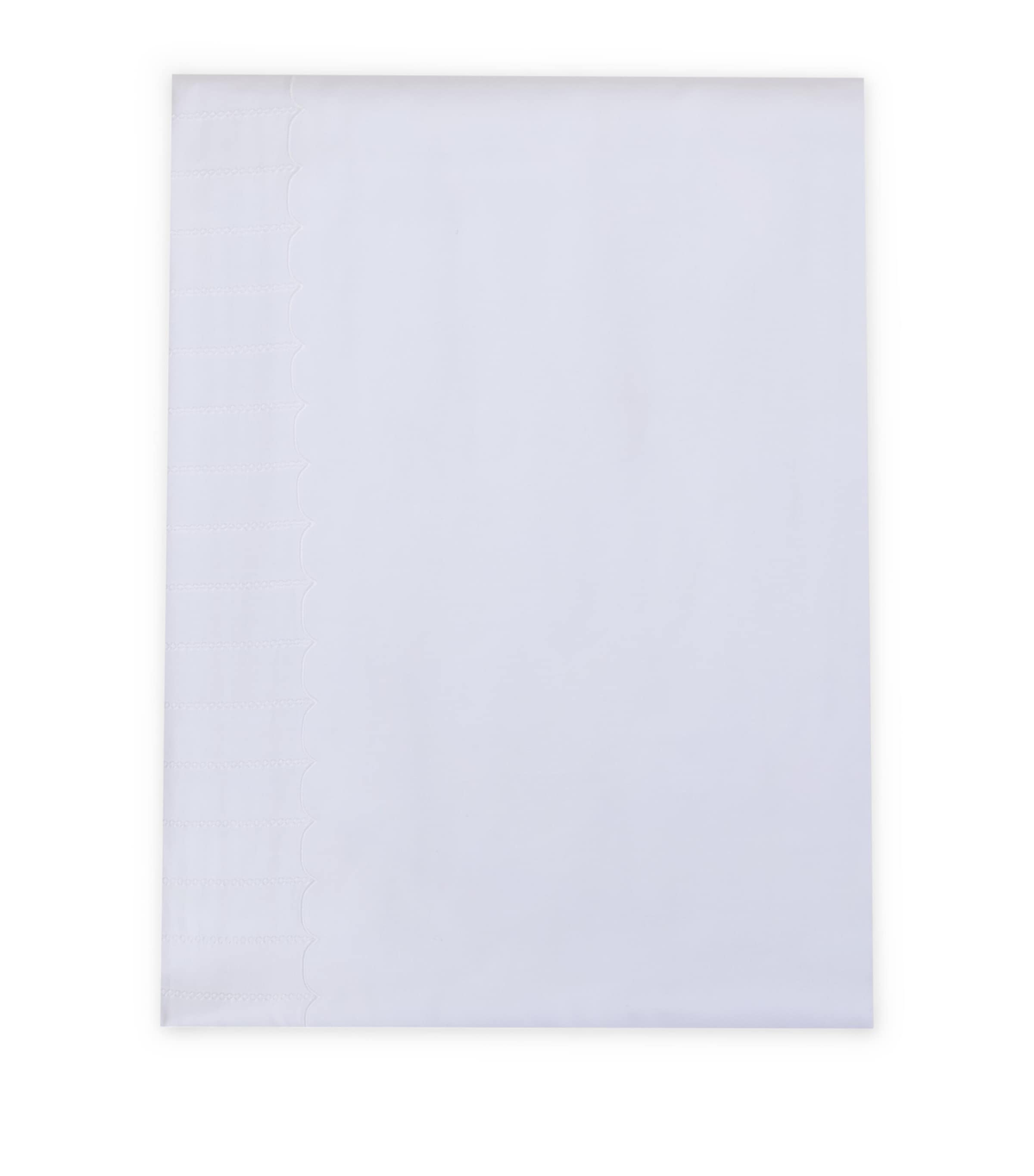 Loretta Caponi Cotton Classic Super King Bottom Sheet (270cm x 300cm) White Satin Cotton