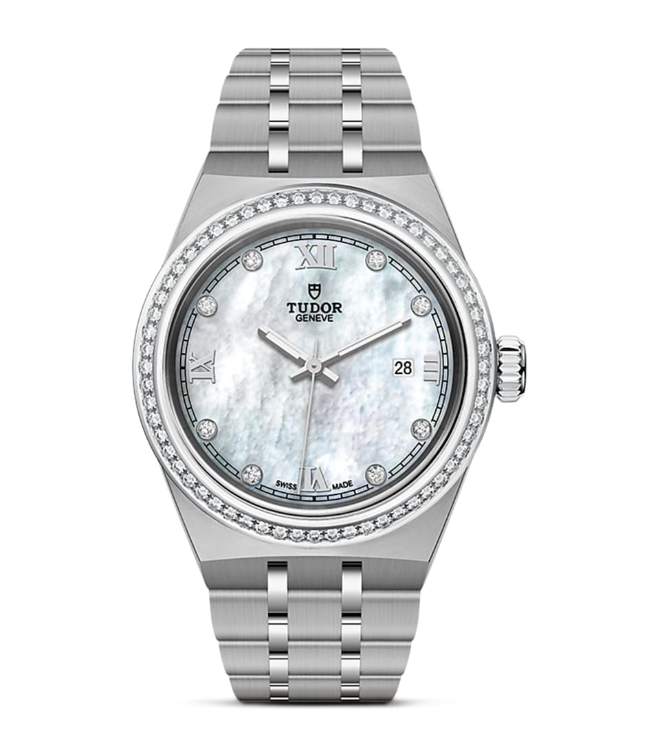 Day Date Stainless Steel and Diamond Watch 28mm