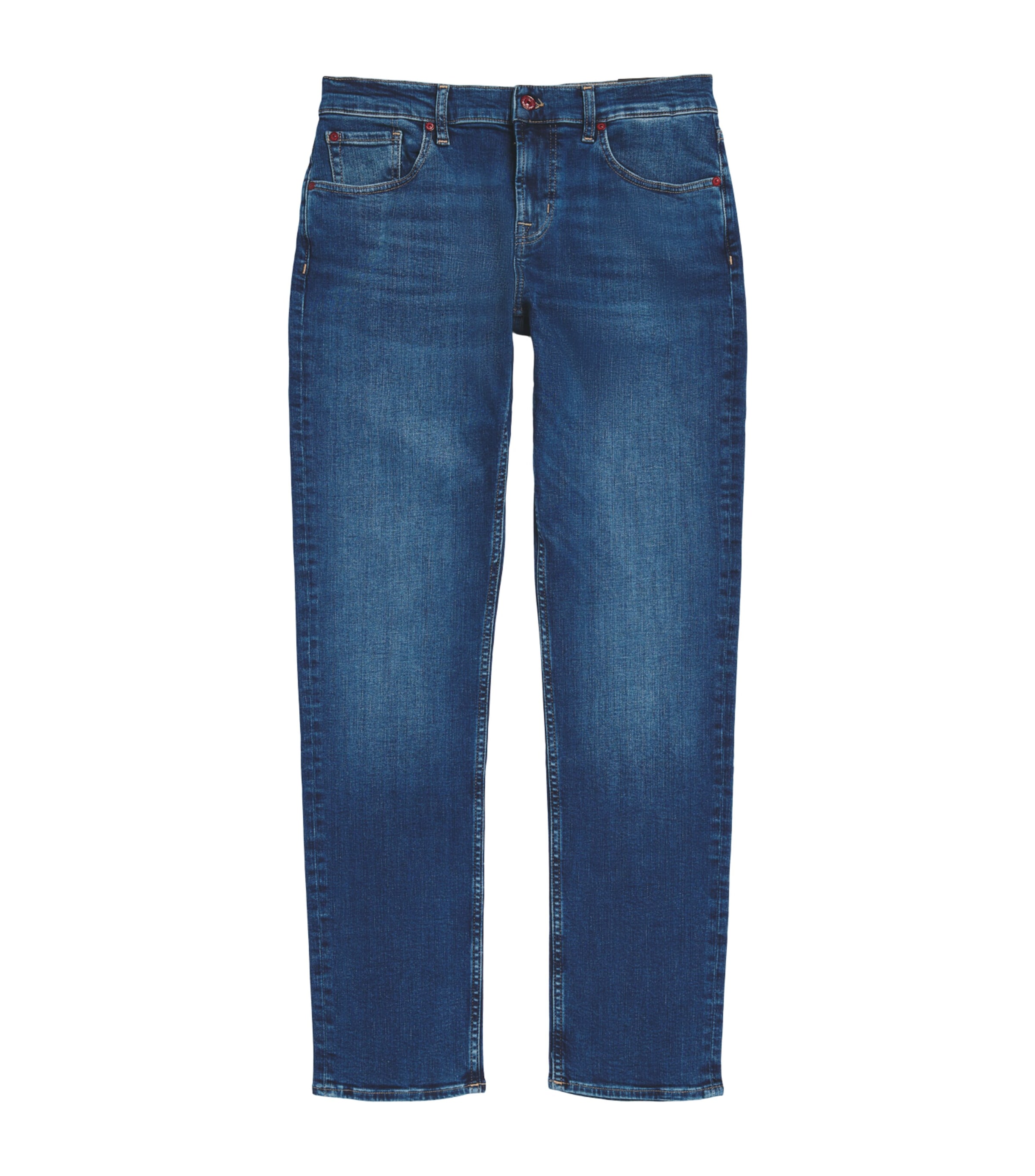 7 For All Mankind Mens Slimmy Badge Jeans Mid Blue
