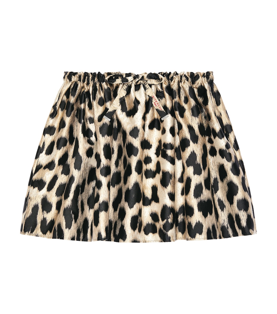 Givenchy Womens Voluminous Leopard Mini Skirt