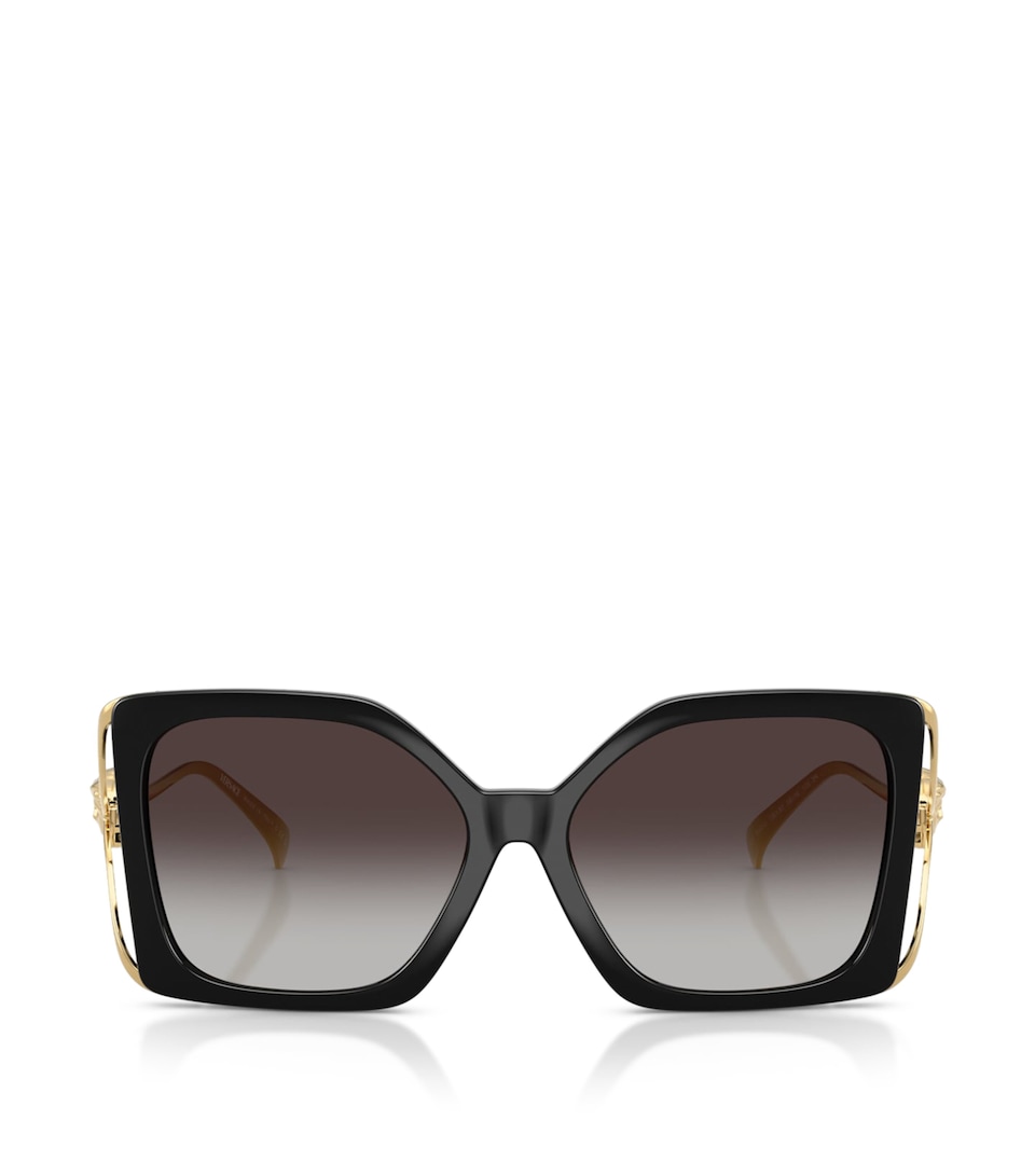 Versace Medusa Plaque Maxi Sunglasses Black