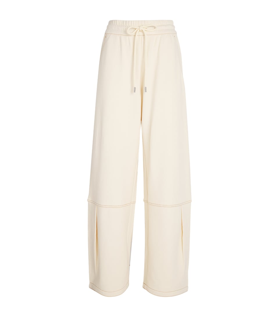 Cotton-Blend Wide-Leg Sweatpants