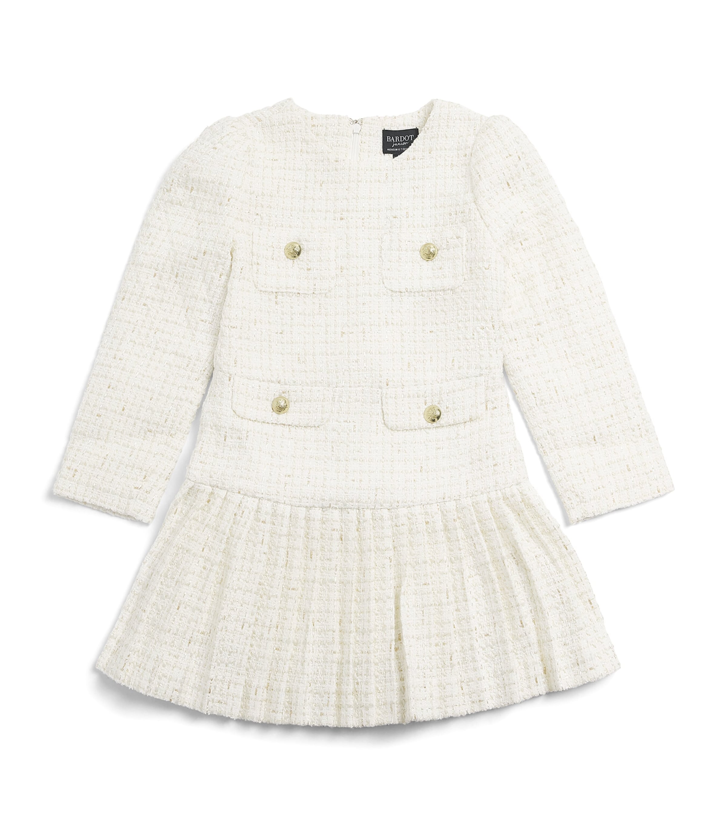 Bardot Junior Bouclé Shiloh Dress (4-14 Years) Ivory