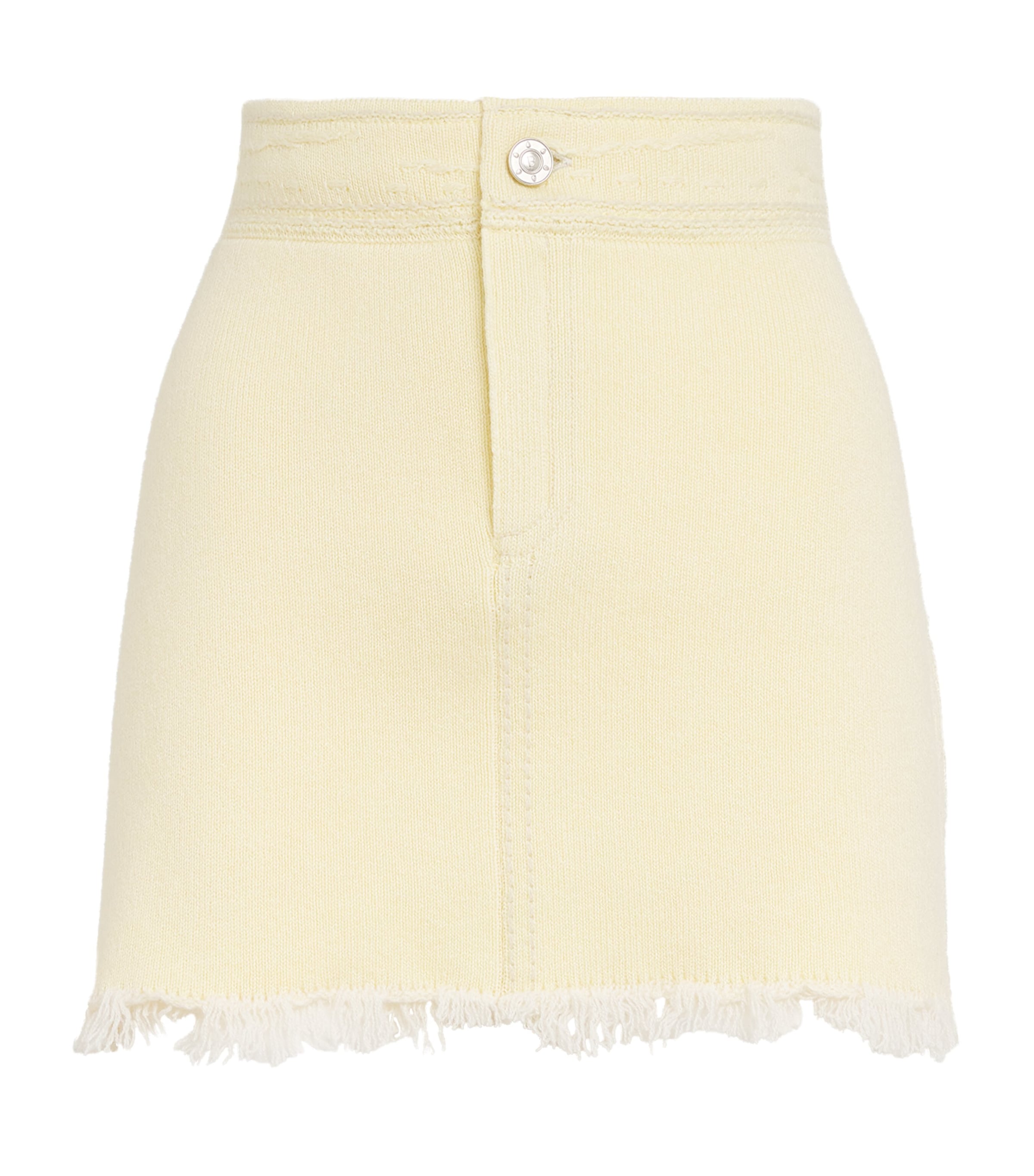 Cashmere-Cotton Denim Mini Skirt