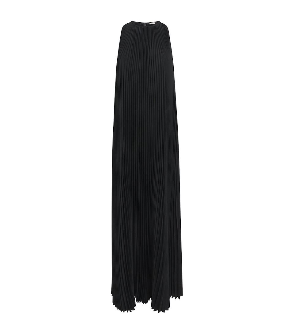 Pleated Chenes Maxi Dress