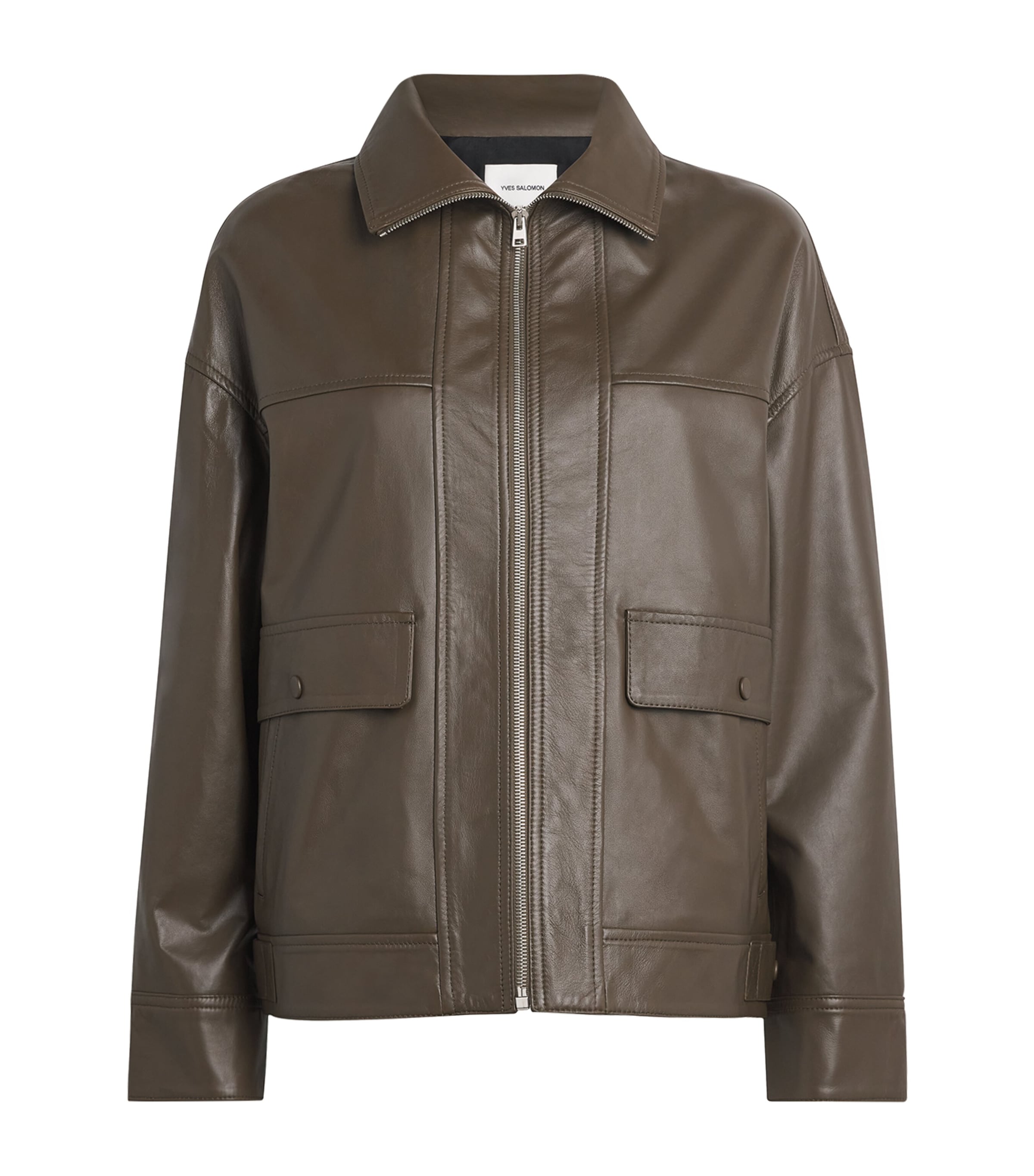 Yves Salomon Womens Flight Leather Jacket