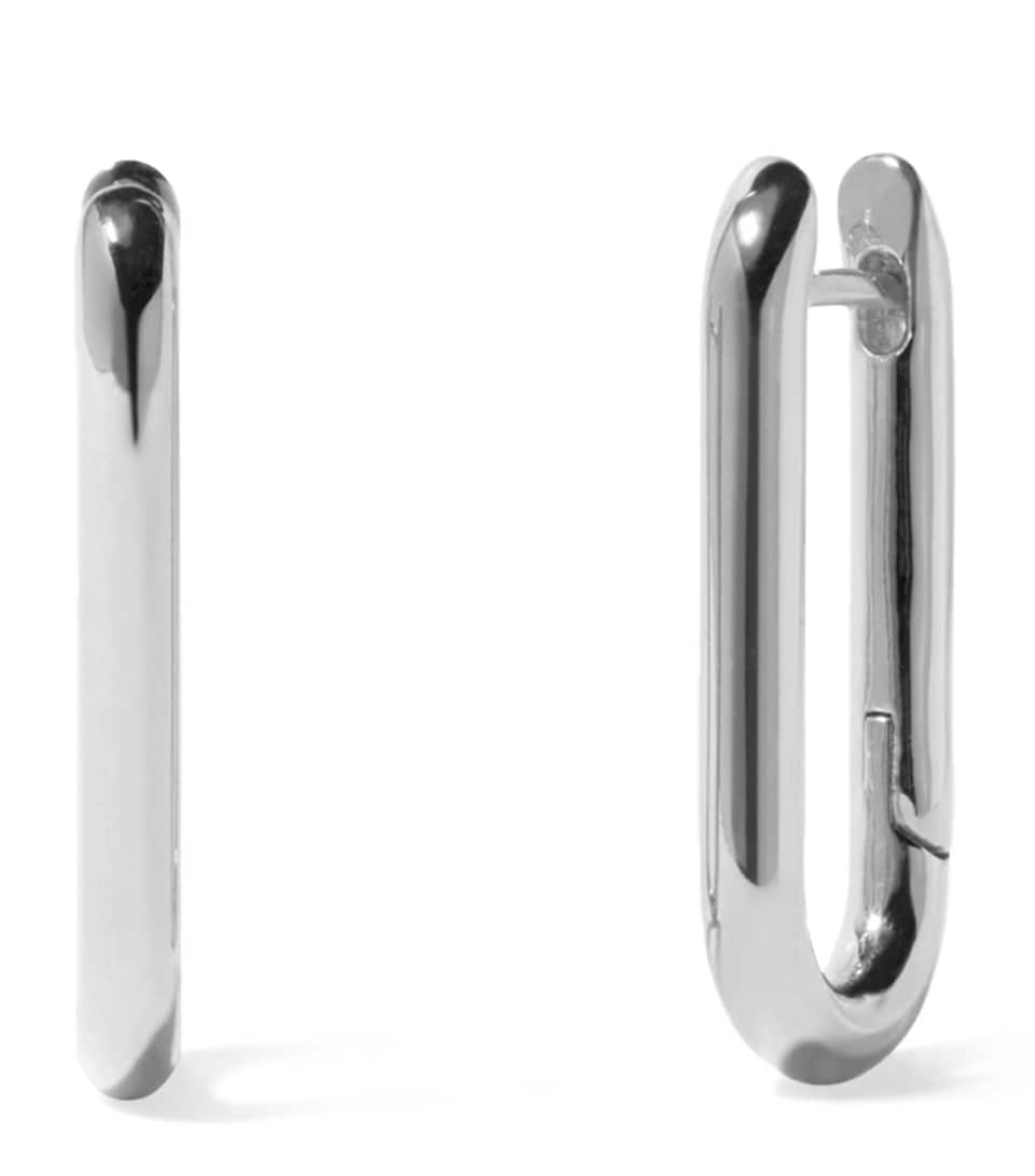 Annoushka White Gold Knuckle Hoop Earrings