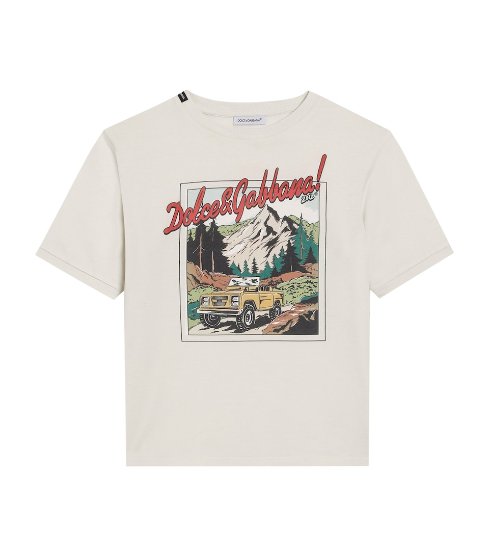 Cotton Postcard Print T-Shirt (8-12 Years)