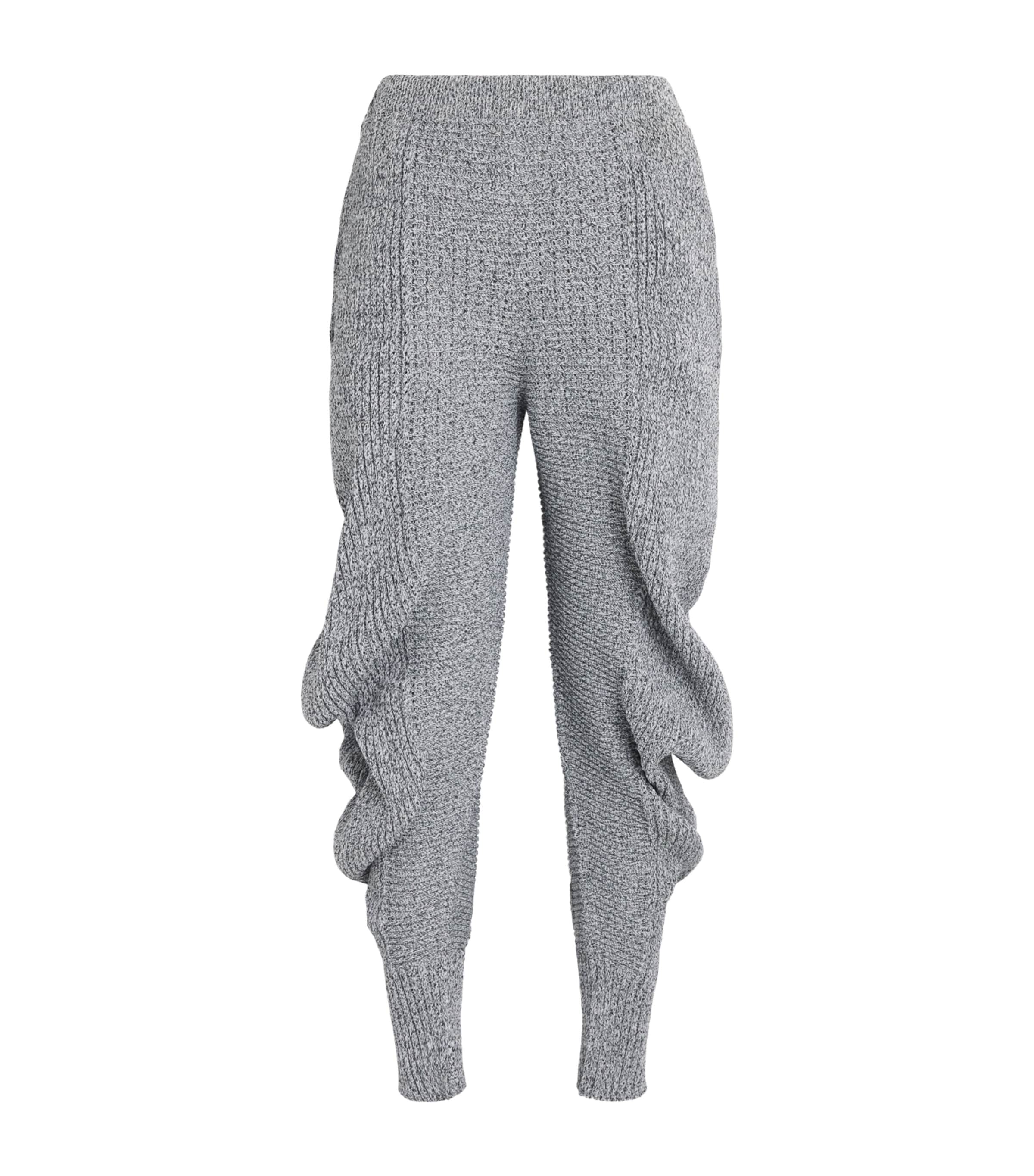 Issey Miyake Womens Found Stone Knitted Trousers Grey