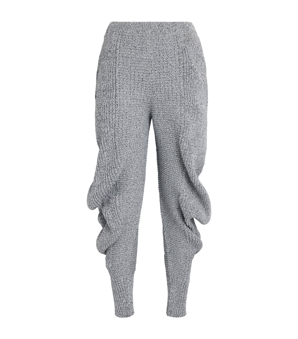 Issey Miyake Womens Found Stone Knitted Trousers Grey