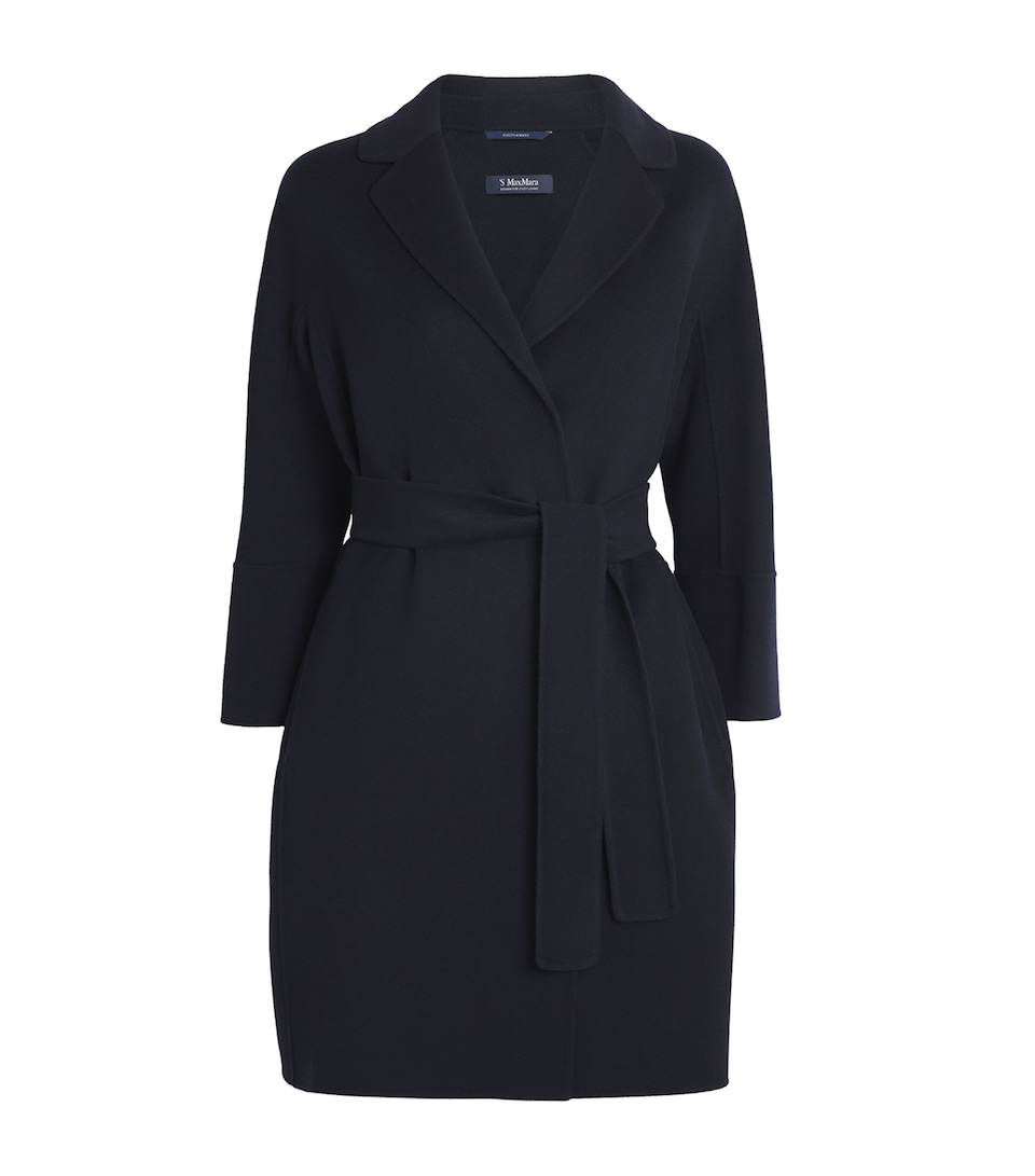 Virgin Wool Short Wrap Coat