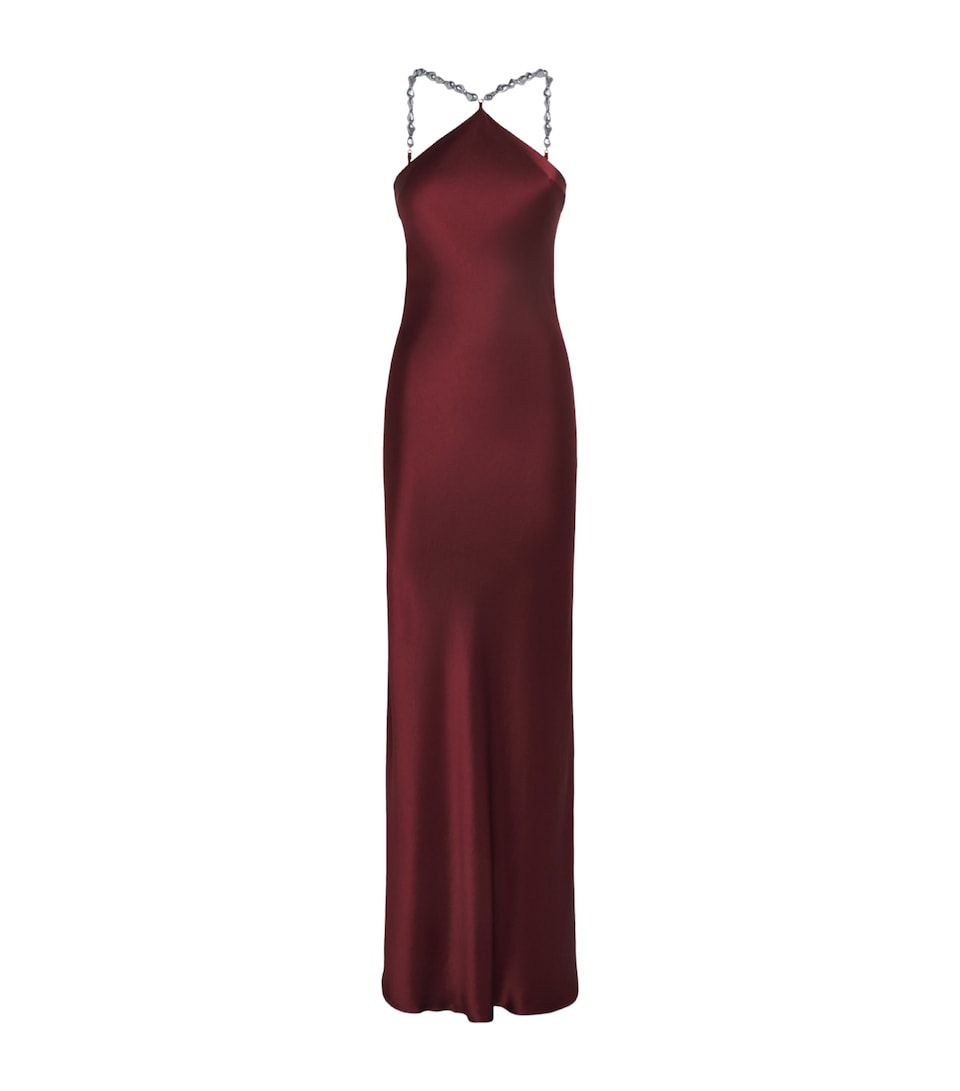 STAUD Womens Cadence Maxi Dress Pinot Pnt