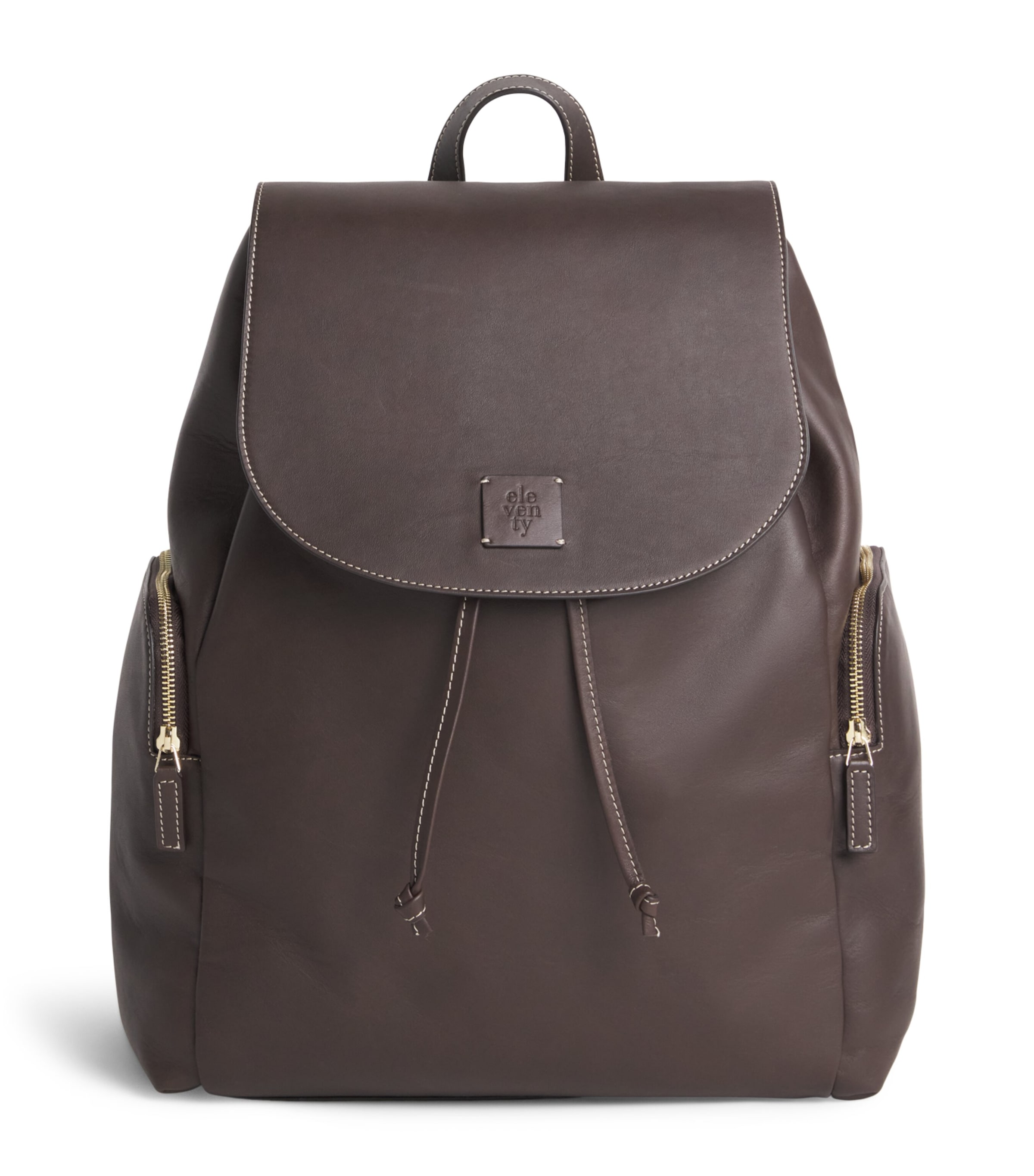 Eleventy Leather Backpack Cacao